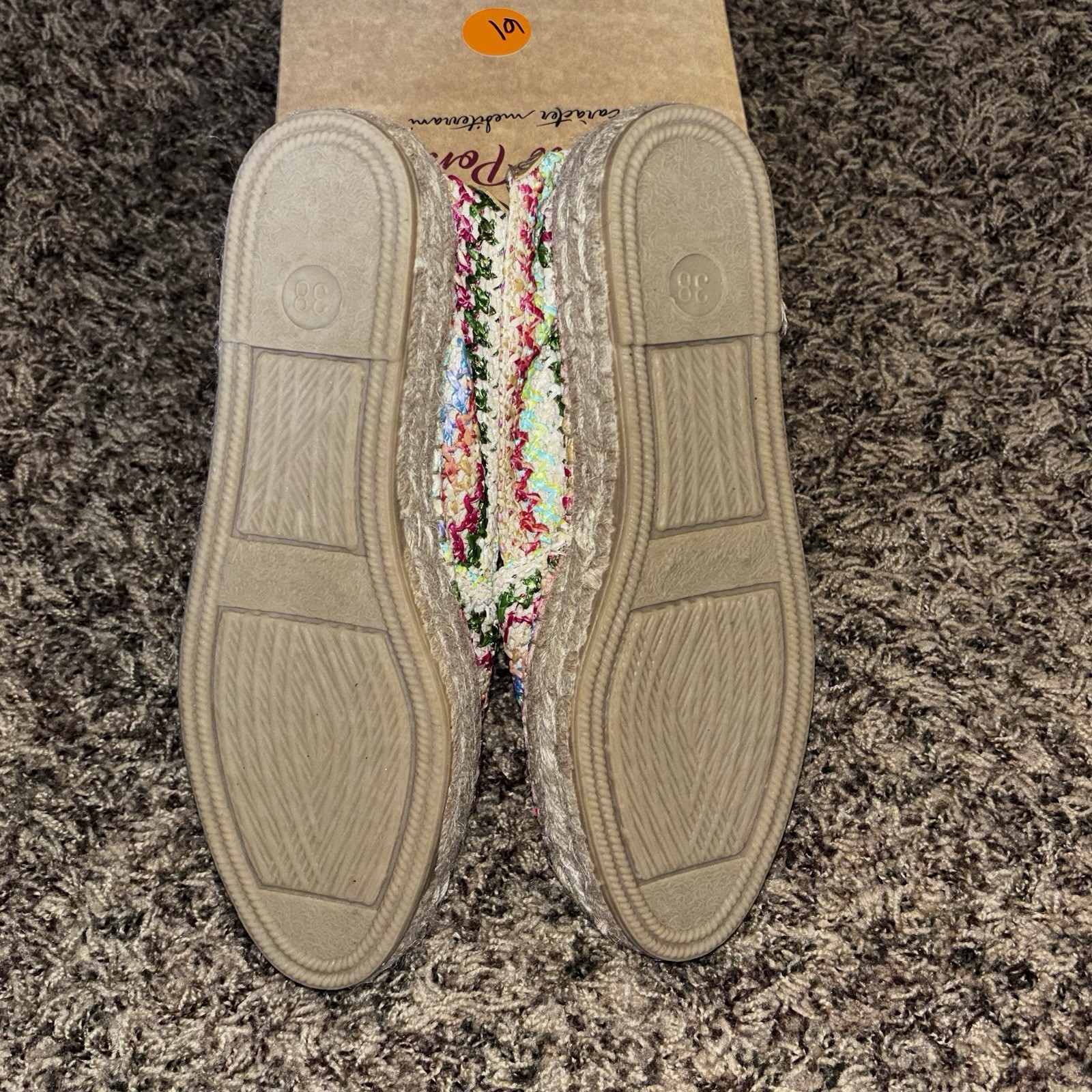 Toni Pons Women’s 38 (7.5) Arlet-NZ Vegan Bohemian Raffia Platform Espadrille