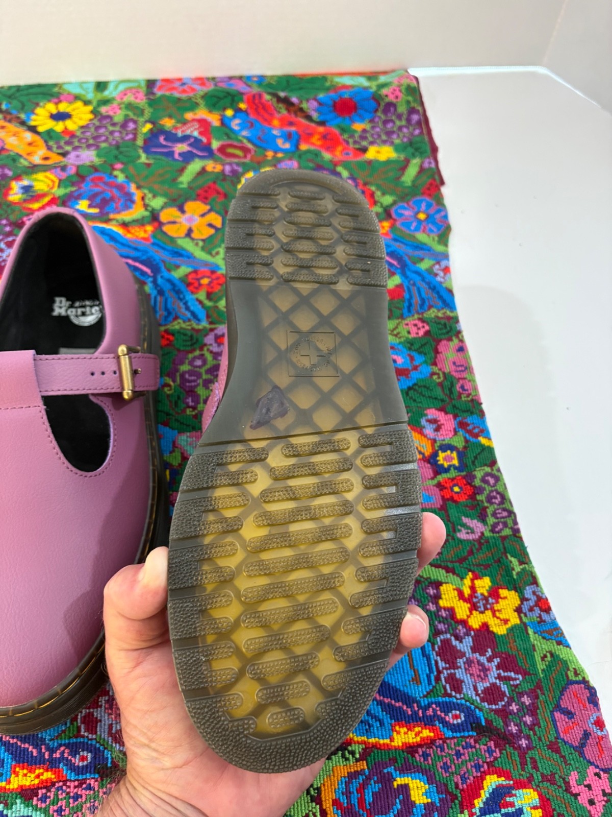 Doc Martens Women’s Pink Leather Zavala Mary Jane Buckle Hipster BOHO SZ 10 NWOB
