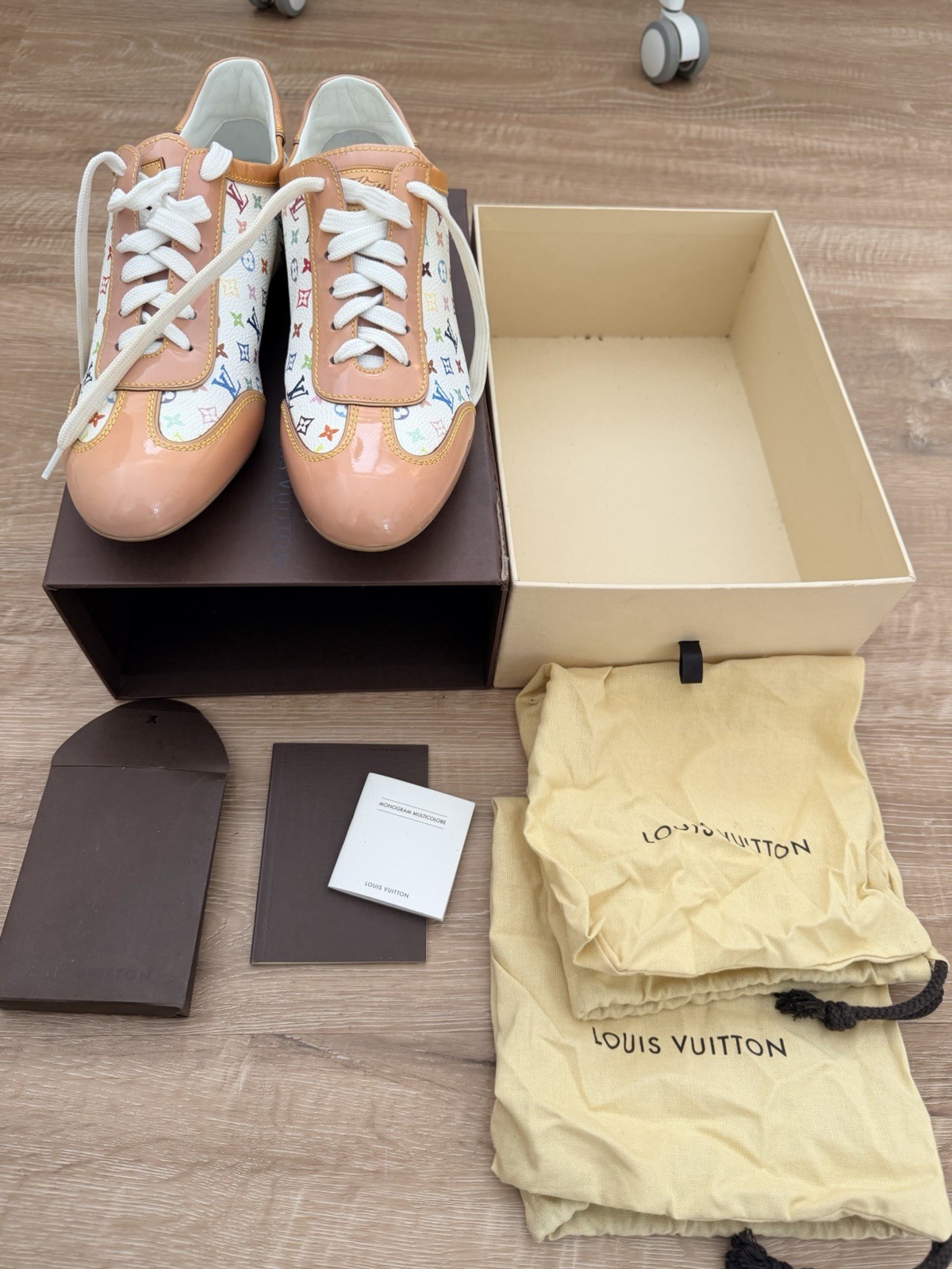 Louis Vuitton Multicolour Monogram Low Top Lace-Up Sneakers EU 39 US 7 GO1005