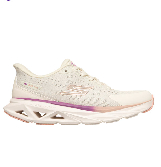 SALE! Skechers Women’s Slip-Ins Glide Step Vortex Lace-Up Shoe Natural FREESHIP