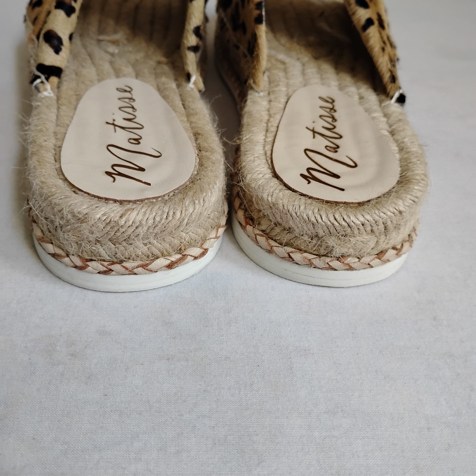 Matisse Sandals 7 M Leopard Print Cruise Espadrille Slip On Bohemian Boho Beach