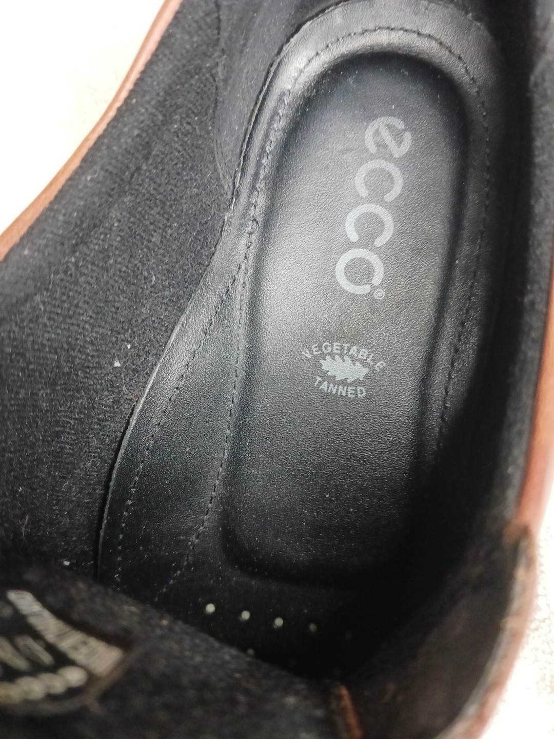 ECCO Shade 3-Strap Brown Leather Comfort Loafer Shoe Women Sz EU 38 US 8.5