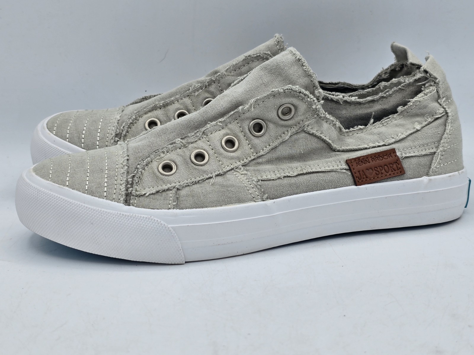 JENN ARDOR Women Canvas Slip On Sneakers Comfort Low-Top Casual Flats Sz 7.5 M