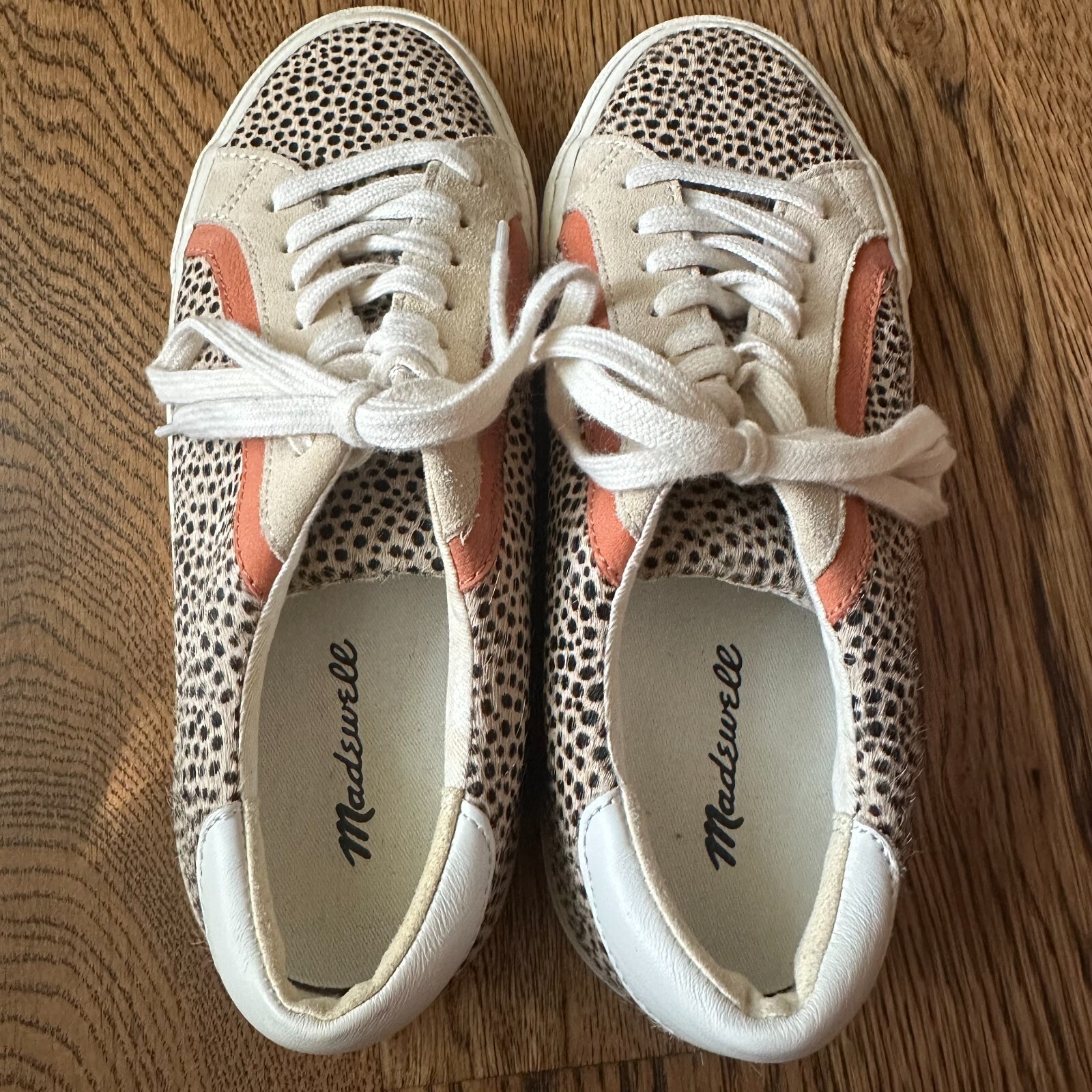 Madewell Sidewalk Shoes Low-Top Sneakers Spotted Calf Hair Leopard Womens 6