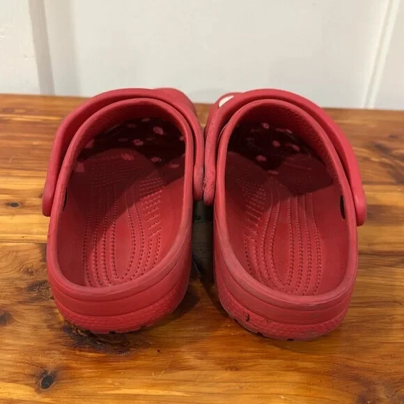 Crocs Classic Red Clogs with Jibbitz Rose Flash Pokemon Captain America M5 W7