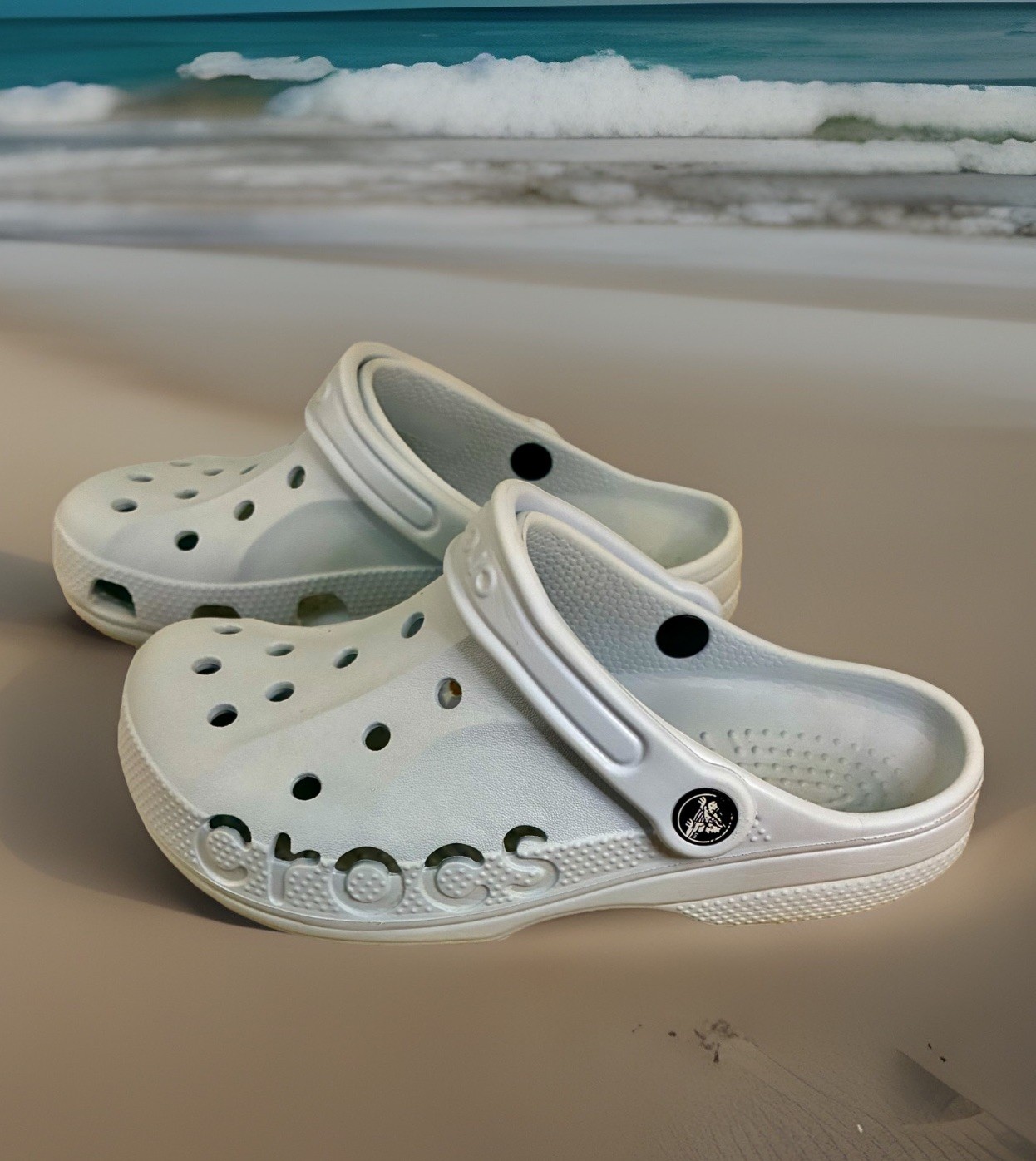 CROCS Adult Unisex Baya Clog Lightweight Shoes Mineral Blue. Men Sz 5 Women Sz 7