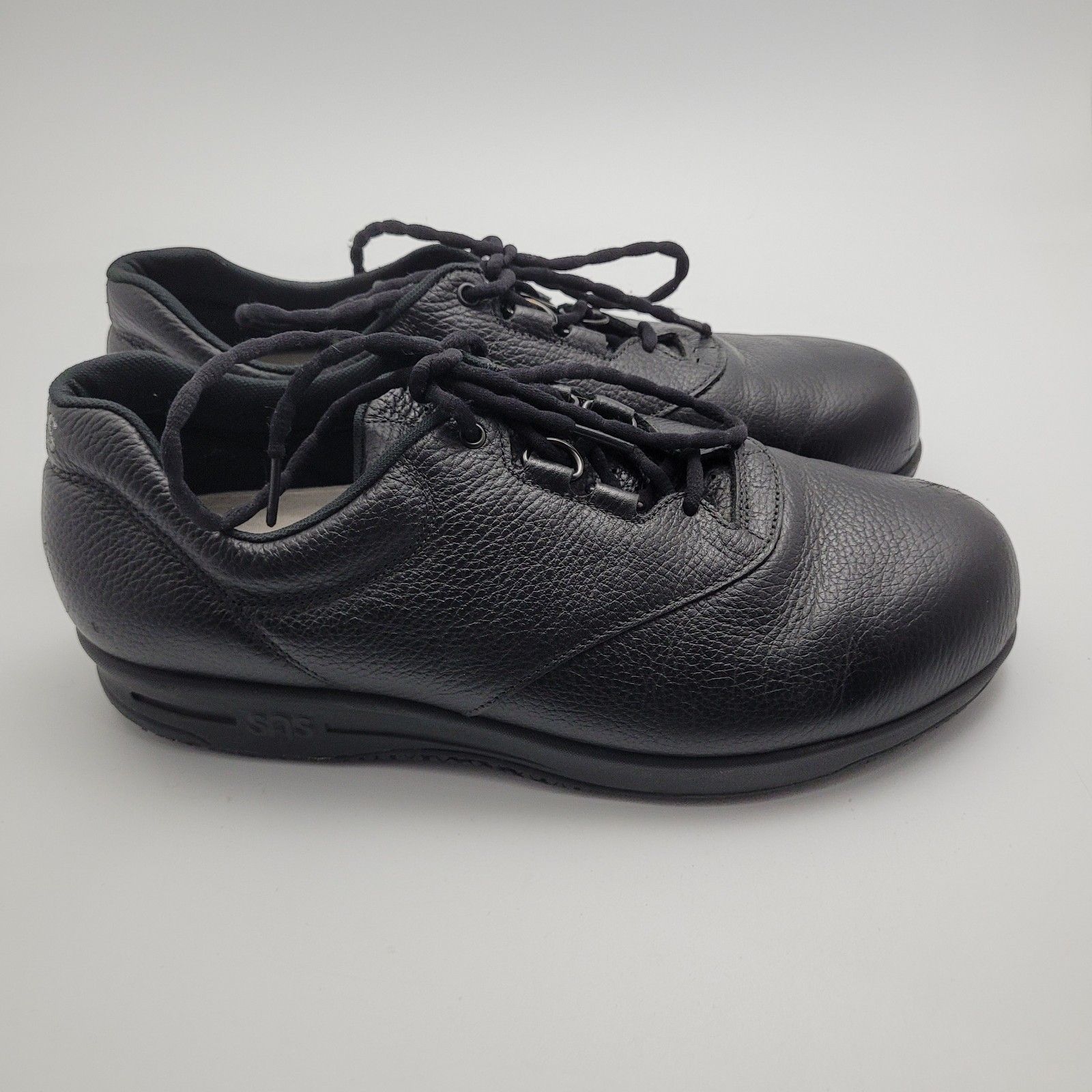SAS Liberty Slip Resistant Shoes Womens 10.5 WW Black Leather Work Walking