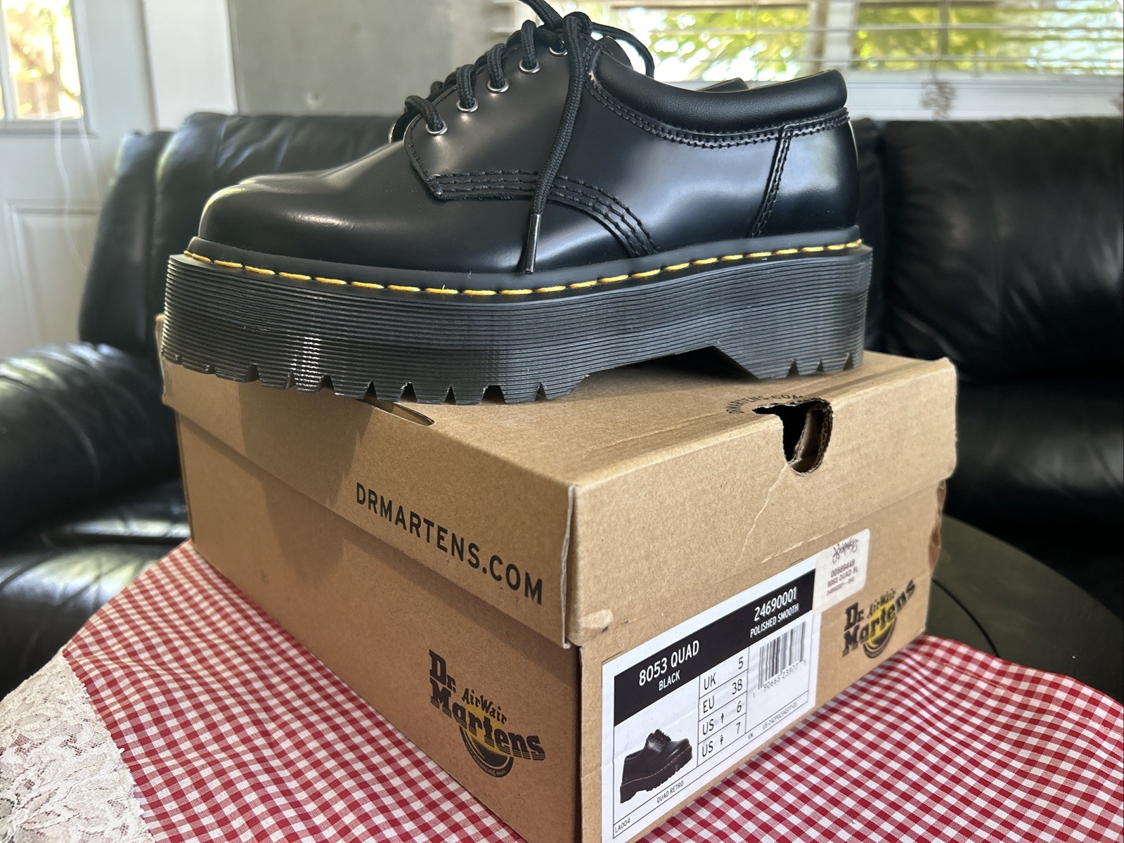 Dr. Martens 8053 Leather Platform Casual Shoes