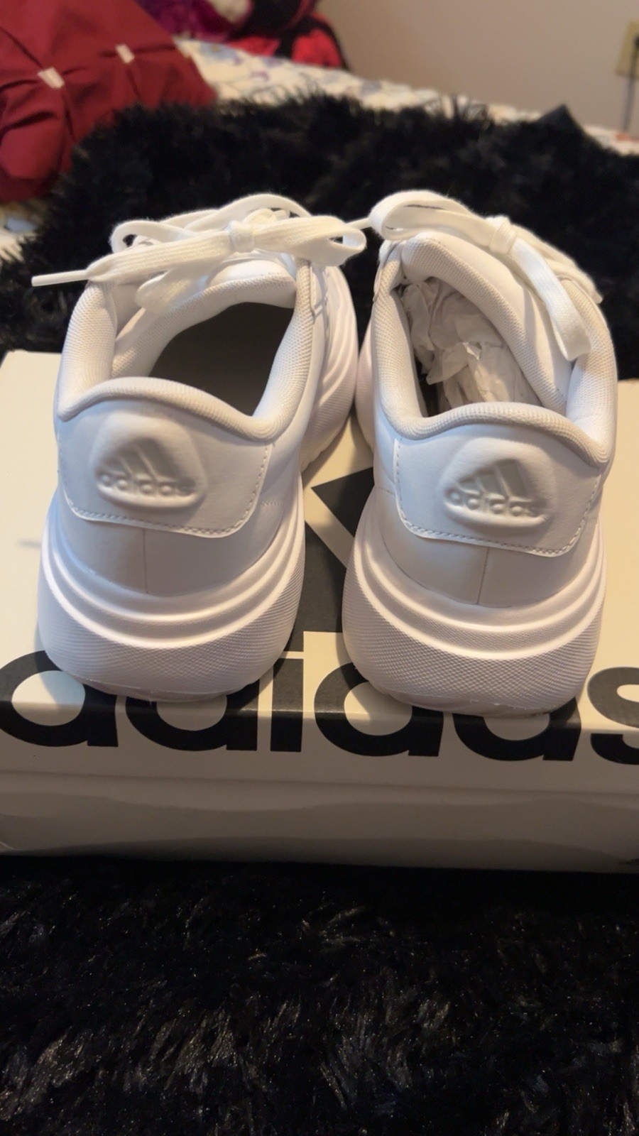 Size 9.5 Women’s White Adidas Grand Court Tennis Shoes Sneakes Sneakers New