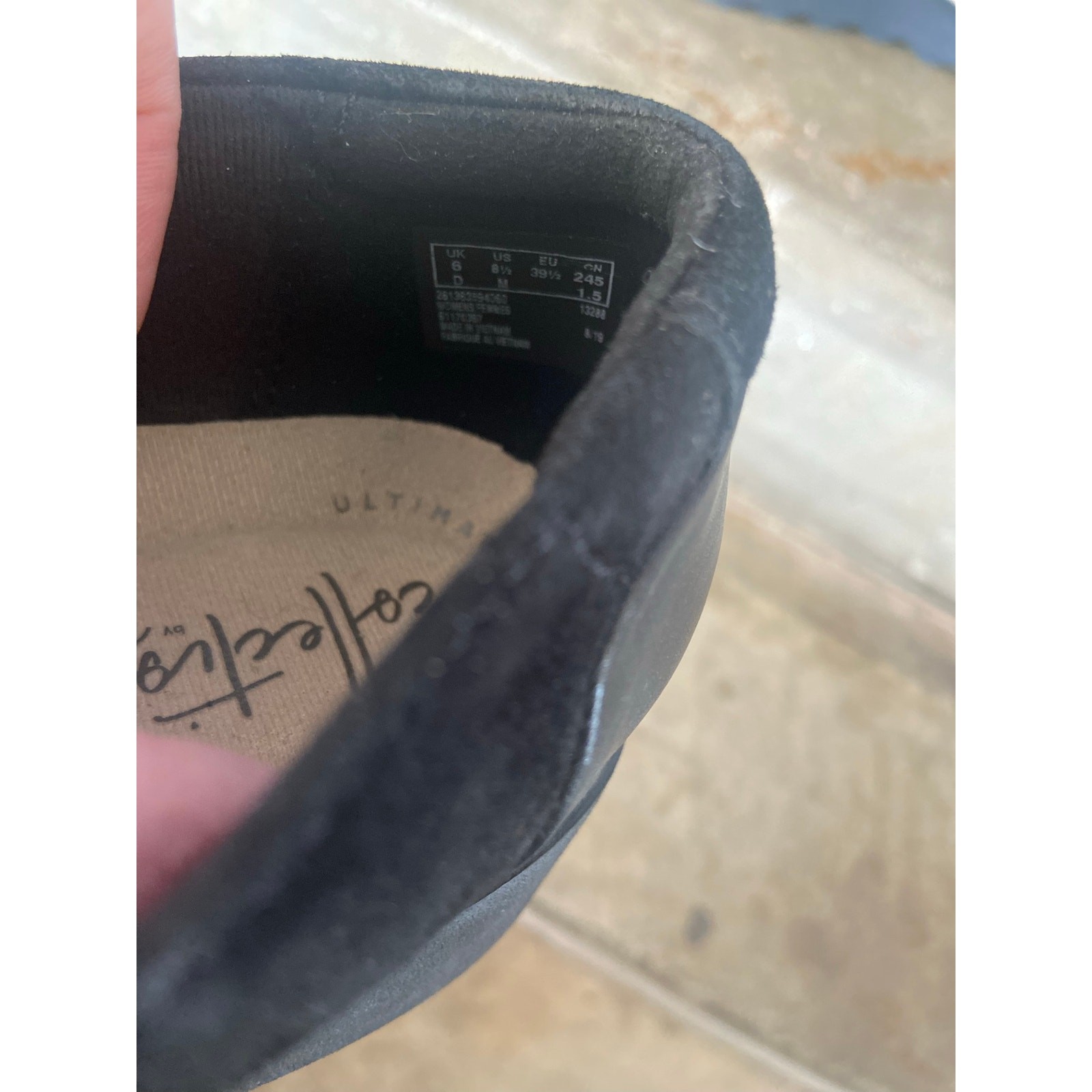 Clark’s Collection Sharon Dolly black suede loafer