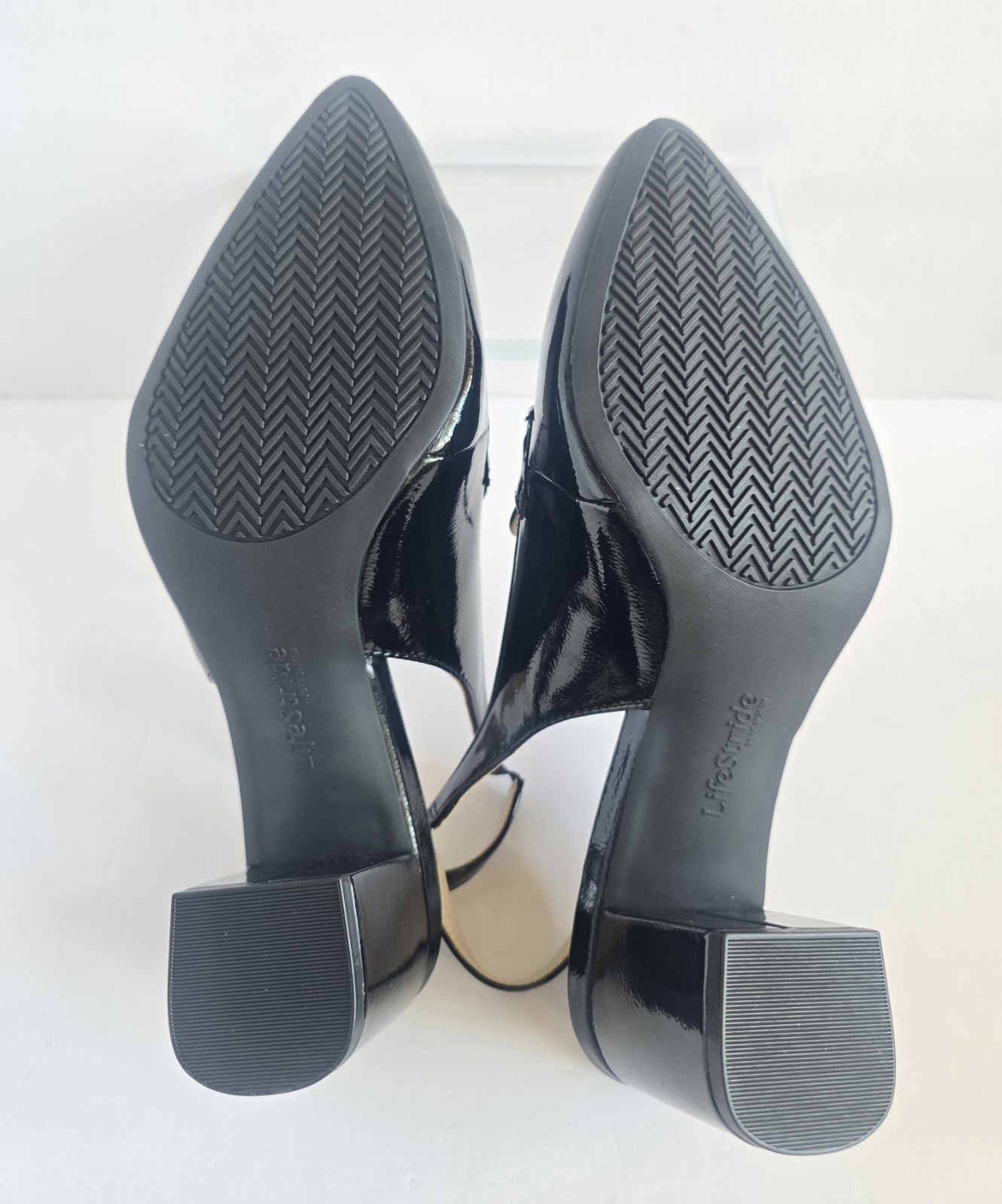LifeStride Angel Pointed Toe Comfort Block Heel Slingback Pumps Size 7 Wide NIB
