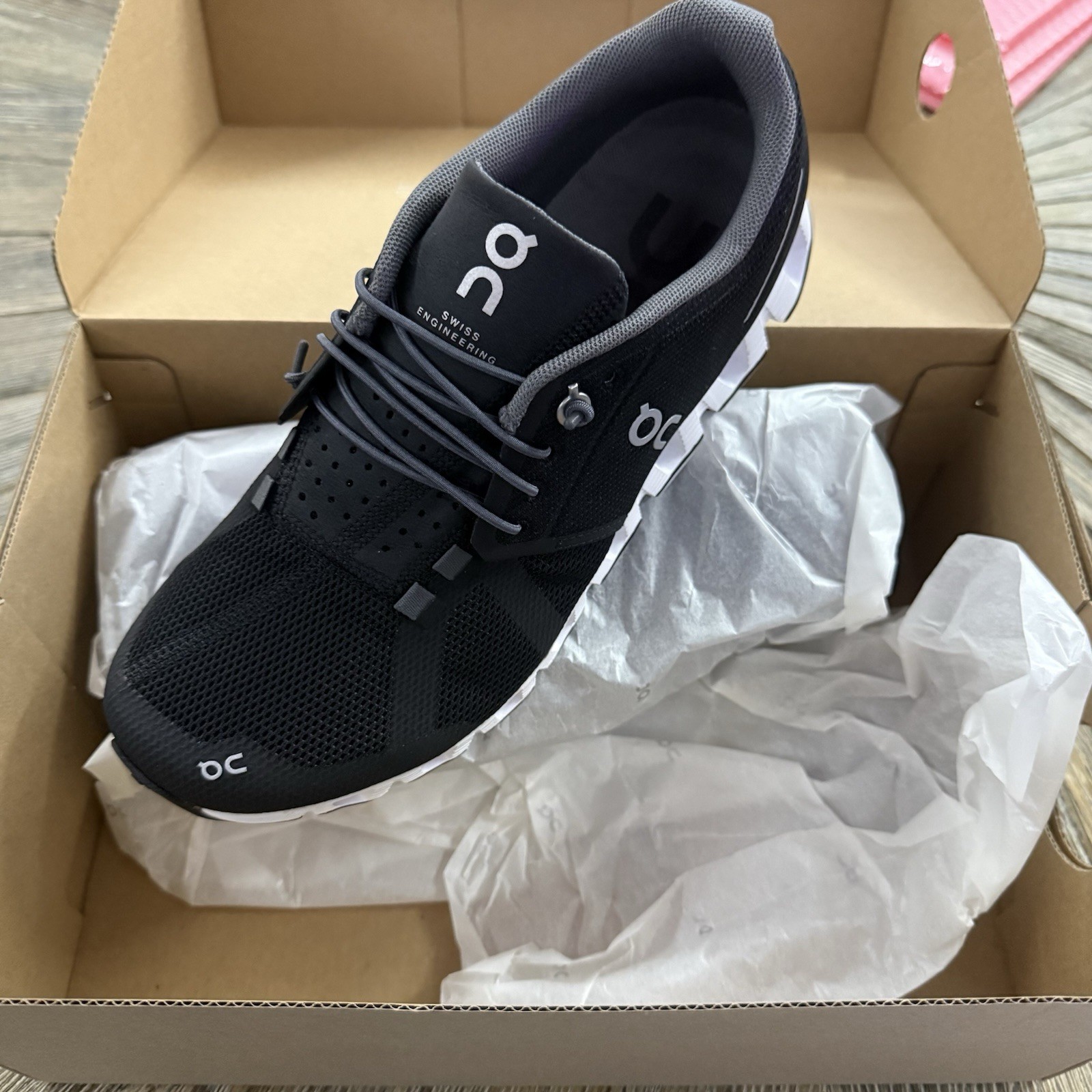 Women’s 7.5 – On Cloud Shoes Black CloudTec Athletic Sneakers Swiss Engineering