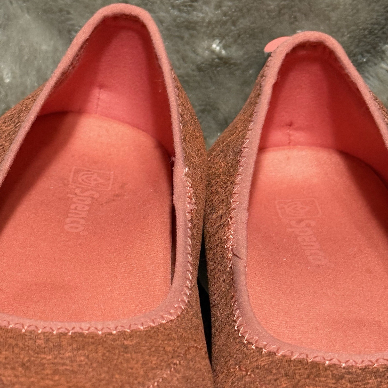 Spenco Daily Stretch Jersey Sneakers Terracotta Slip On Womens Size 10B- NEW