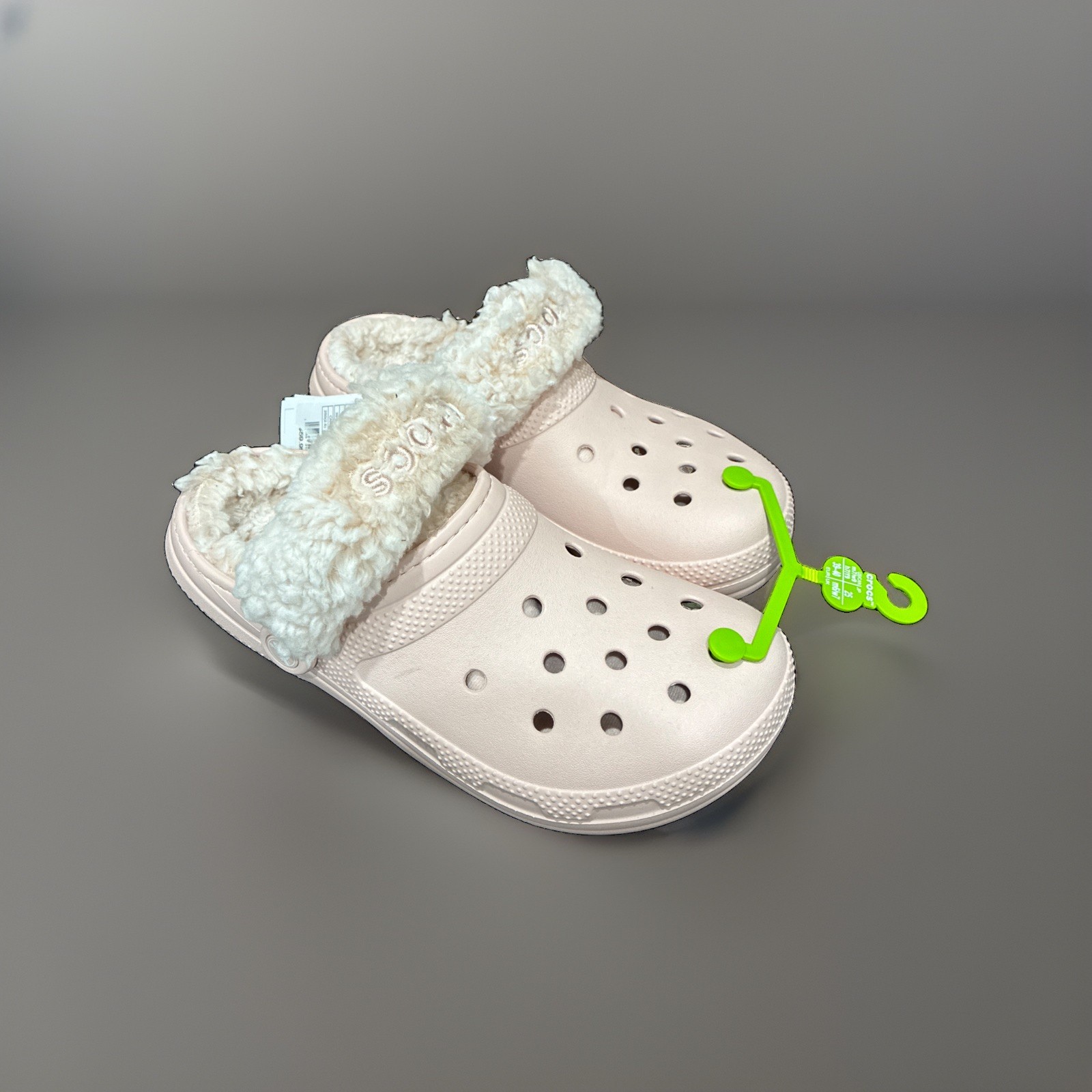 Crocs Classic Fleece Lined Clog Slip On Slipper Light Pink Womens Size 9 211396