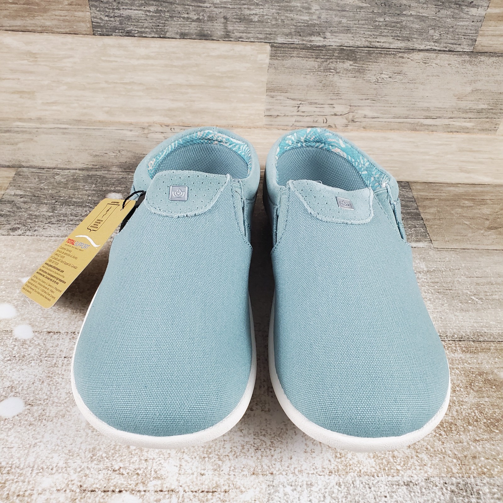 Spenco Siesta Nuevo Womens Slide Shoes Sz 7.5 B Blue Comfort Slip On Round Toe
