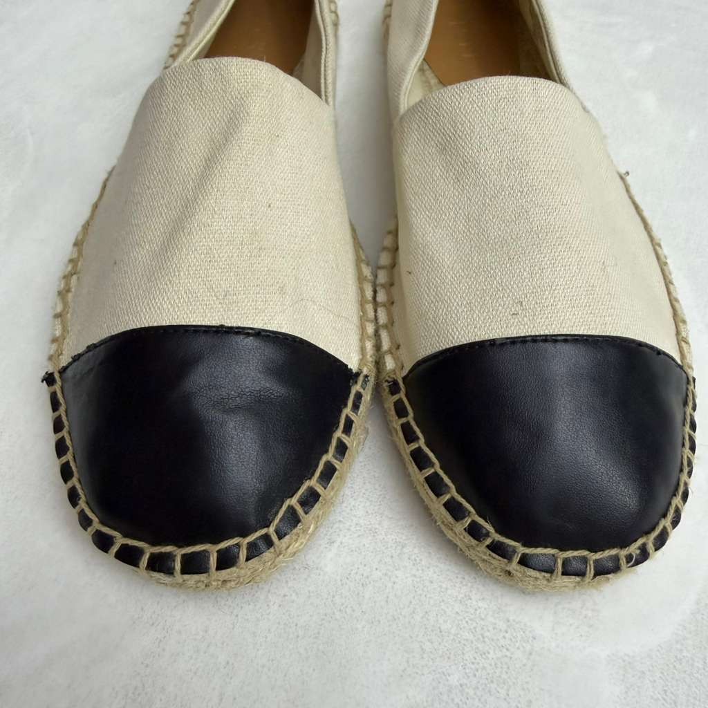 J. Crew Women´s Canvas Cap-Toe Slip-On Espadrilles Sz 8