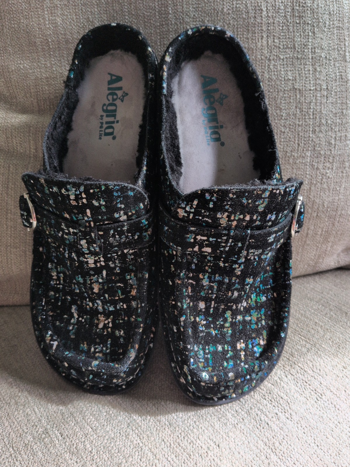 Alegria Brigid Women’s Posh Slip-On Geometric Pattern Mules Size 39 EU