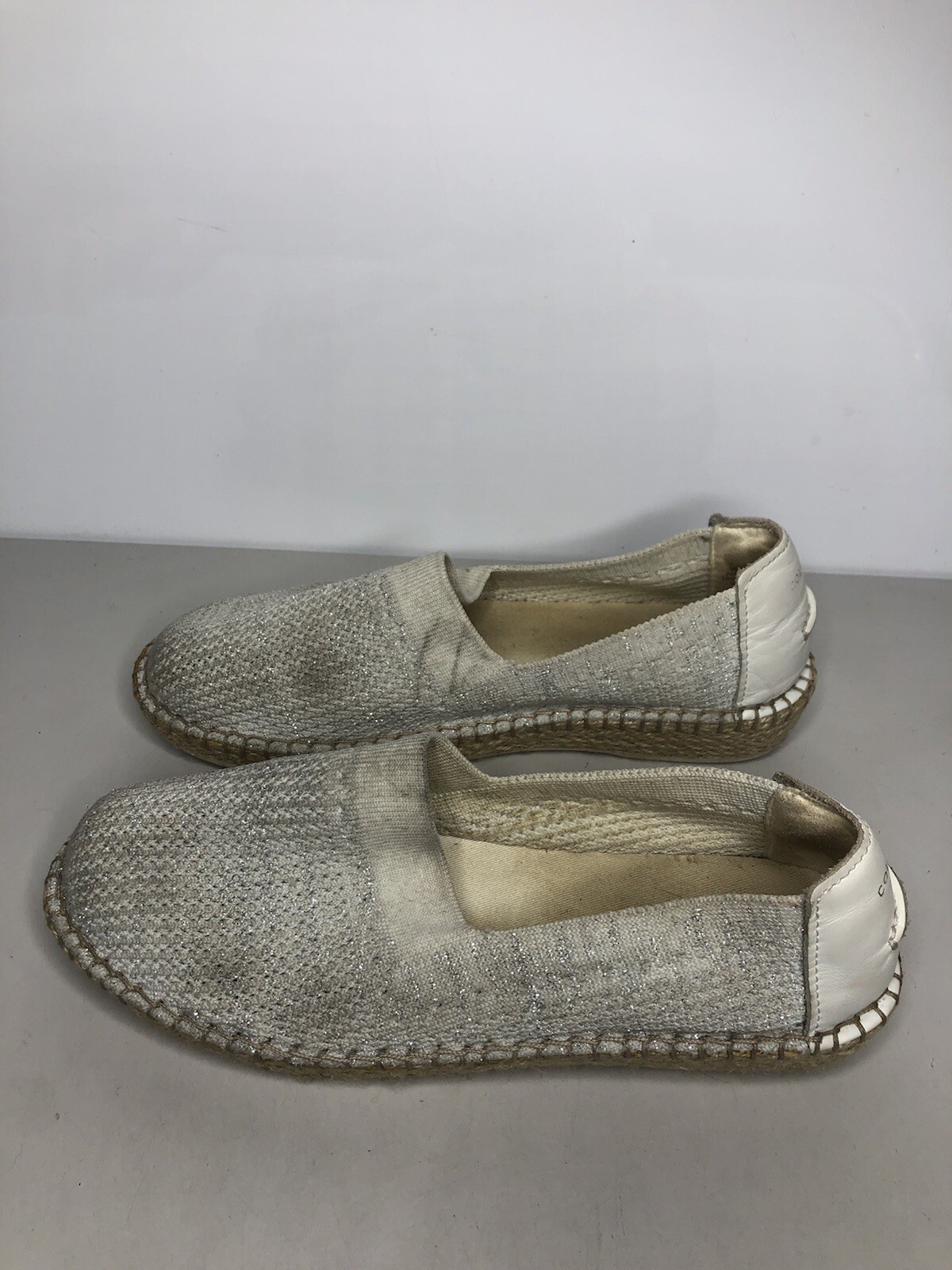Cole Haan Cloudfeel Gray Knit SlipOn Espadrille Casual Shoes Women sz 7B US/38EU