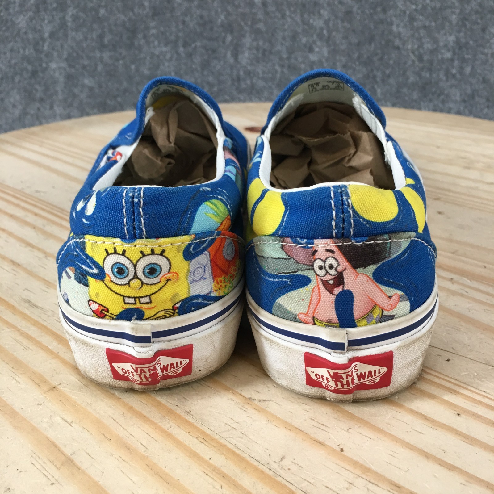 Vans Shoes Mens 5.5 Womens 7 SpongeBob SquarePants Slip On Sneakers Blue Multi