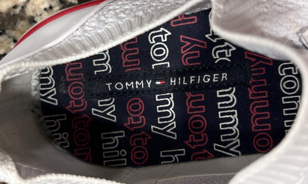 Tommy Hilfiger Women’s Gessie Stretch Knit Sneakers Shoes White Size 8.5