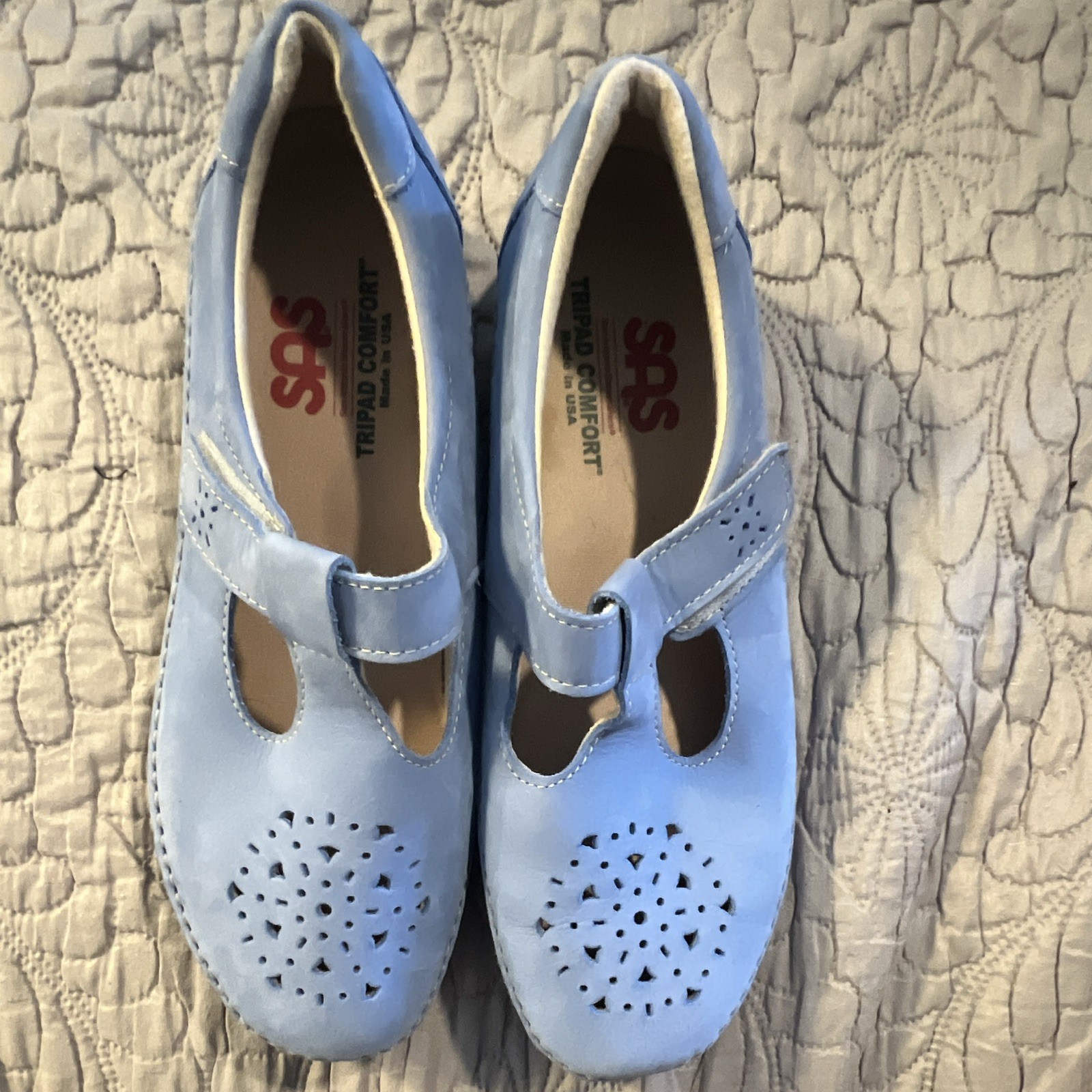 SAS Tripad Comfort Women’s Blue Leather Mary Jane Comfort Shoes Size 10 M