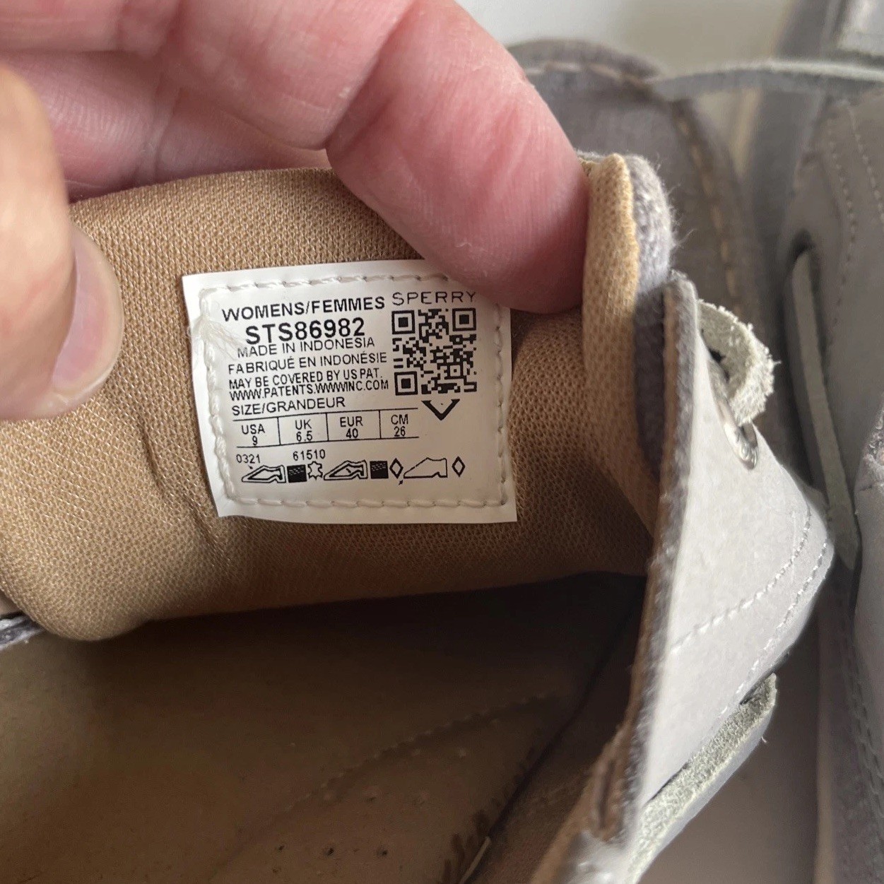 Sperry Koifish Grey Boat Shoes Women’s Sz US 9 EU 40 Good Condition