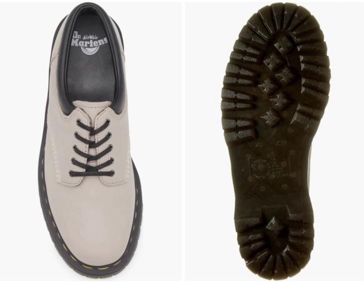 Dr. Martens 8053 Pisa Leather Platform Casual Oxford Shoes Vintage Taupe NEW 6