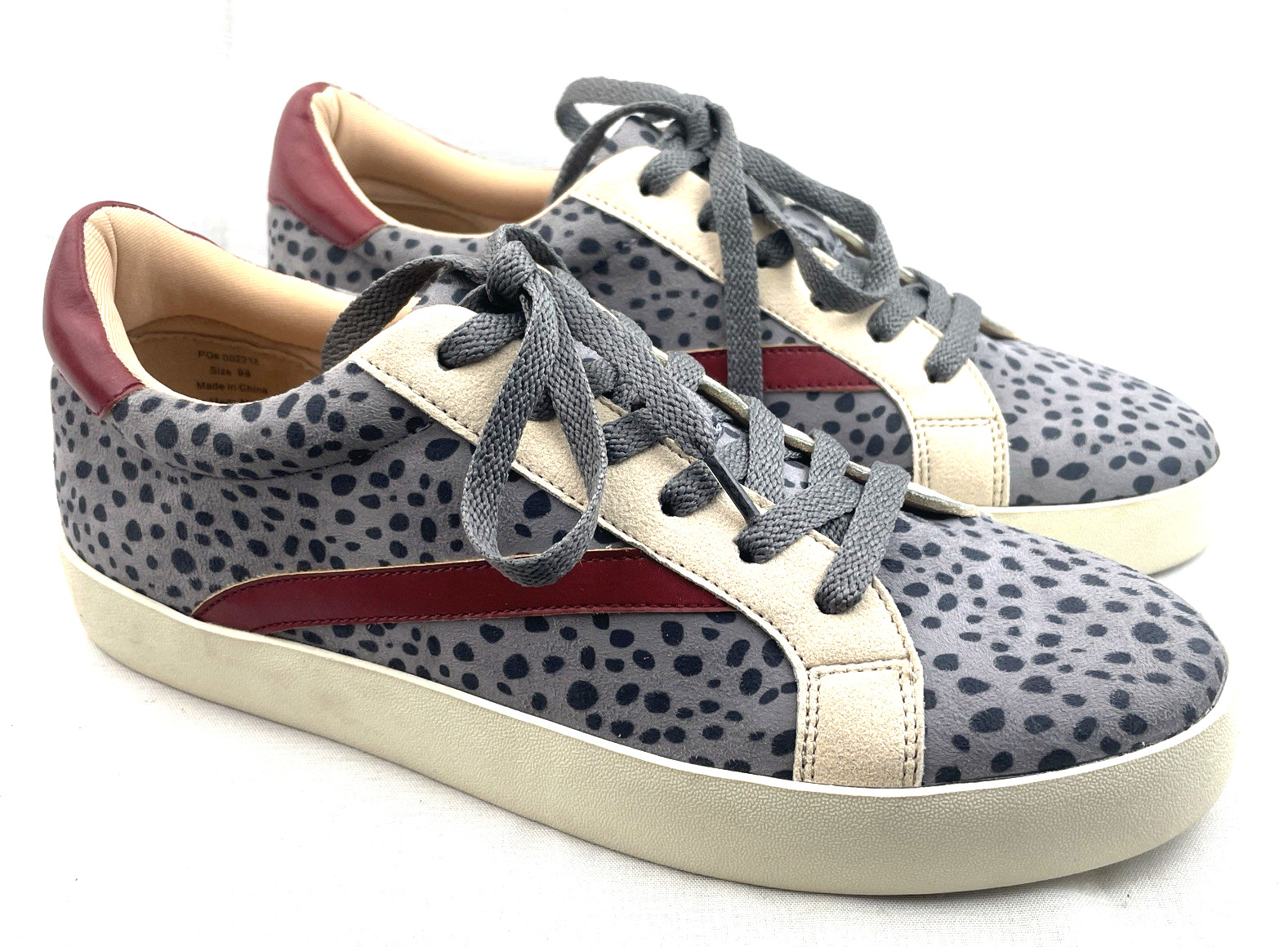 NEW Journee Collection Leopard Print Sneakers w/Red Stripe Women’s Size 9.5