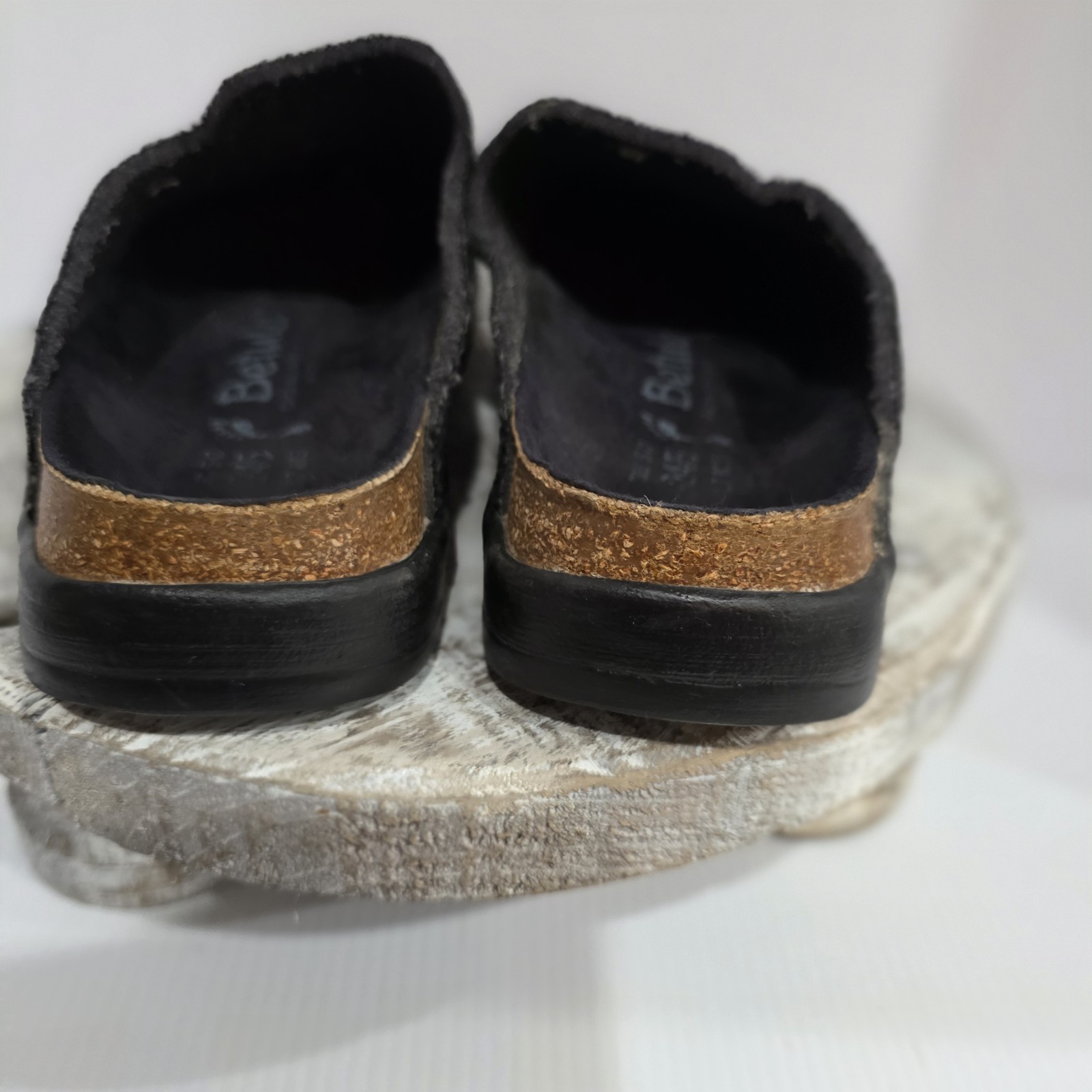 Birkenstocks Betula 38 Gray Charcoal Felt Clogs