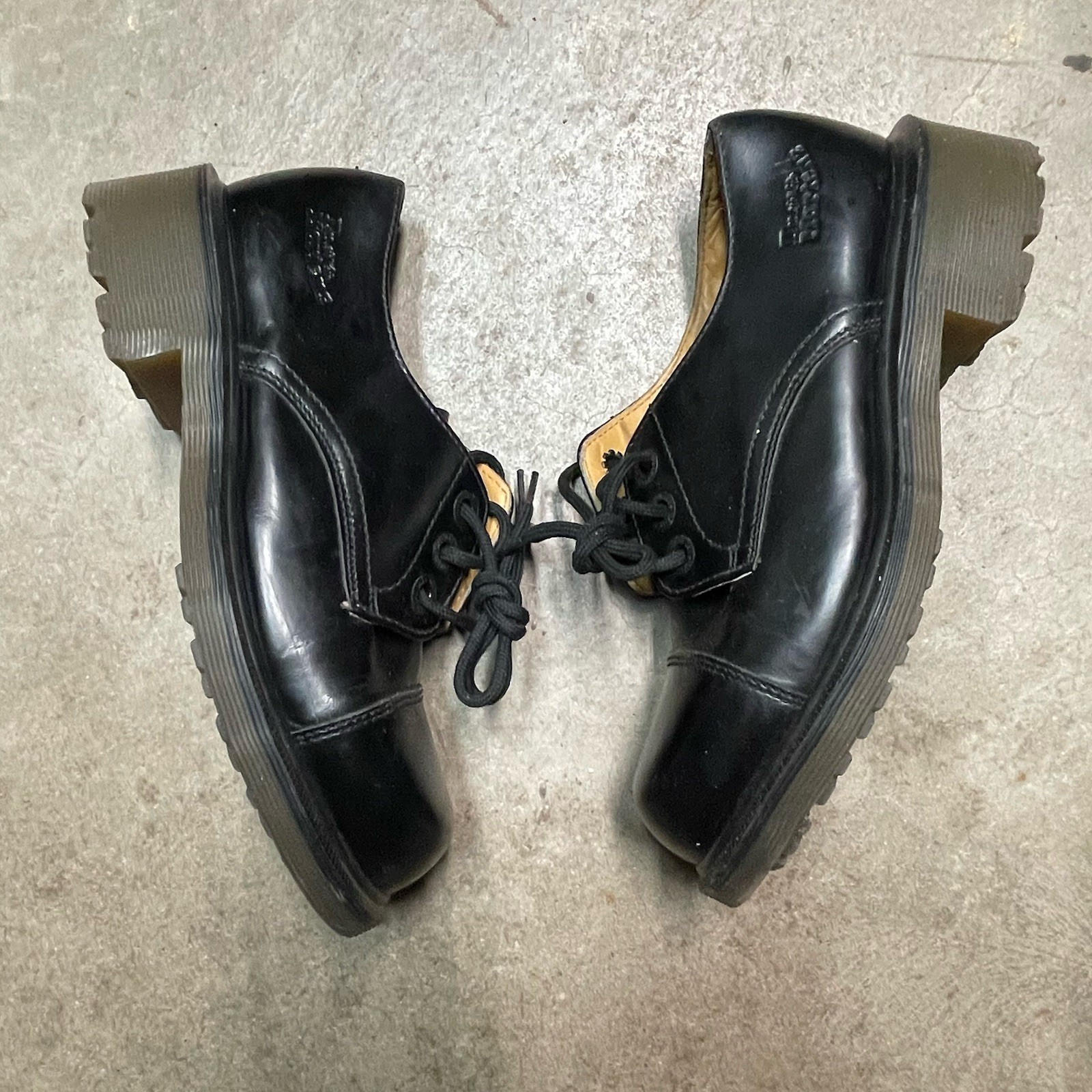 Vintage Women DR MARTEN Oxford Clogs 8309 Black Abeline Shoes Made England UK 4