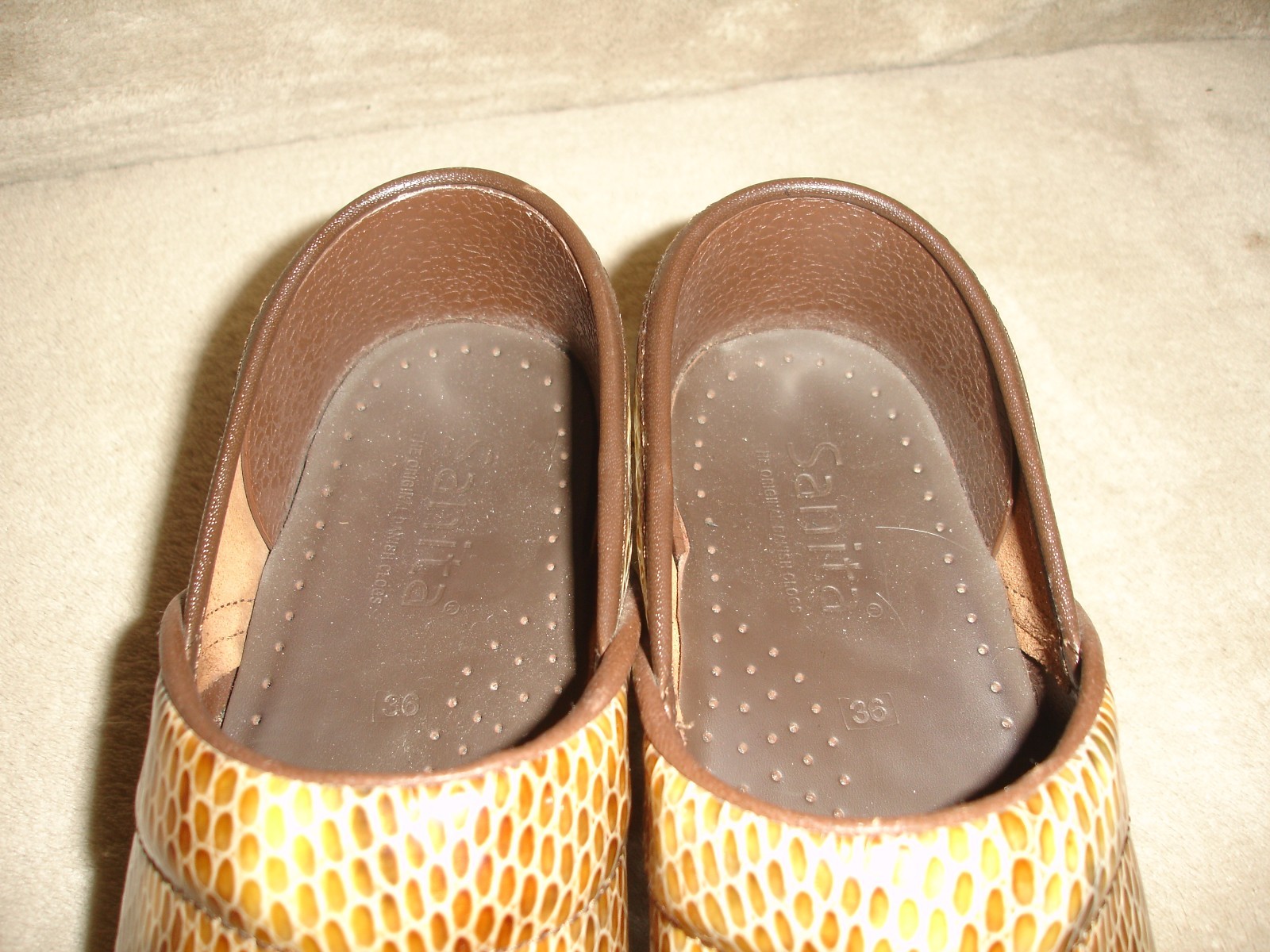 Sanita The Original Danish Clog Ladies Slip On Shoes Snakeskin Print EU 38 US 7