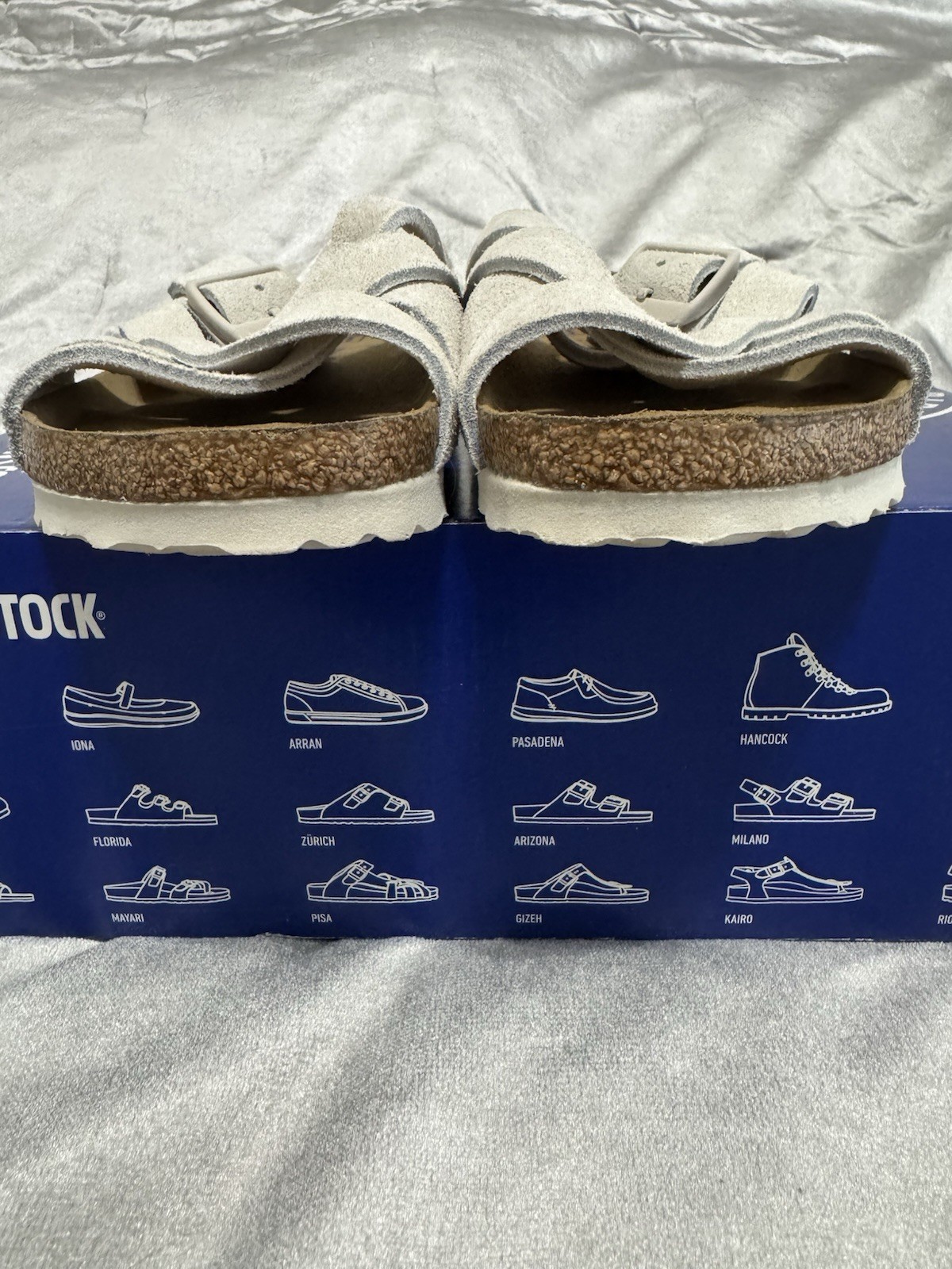 BIRKENSTOCK Lugano Soft Footbed Antique White Suede Women’s Size 37 Narrow Fit