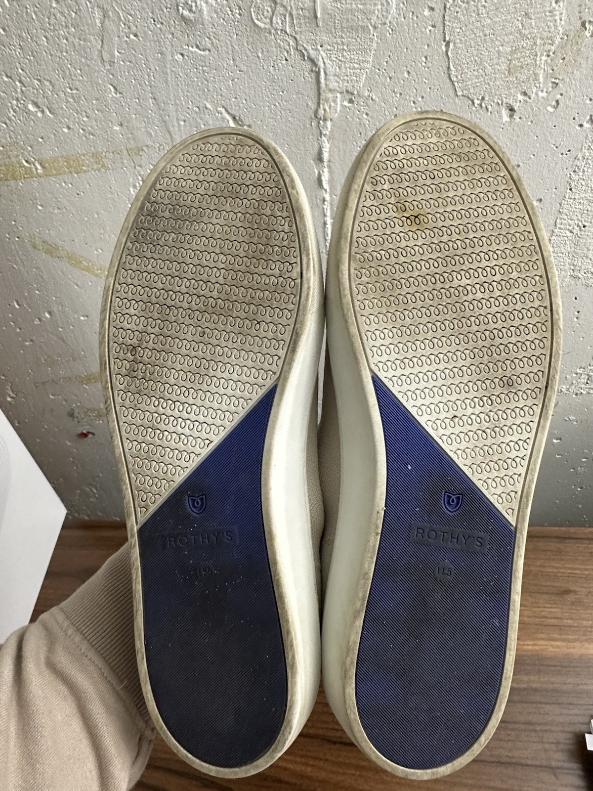 Rothy’s The Original Slip On Sneaker Latte Color Womens 11.5
