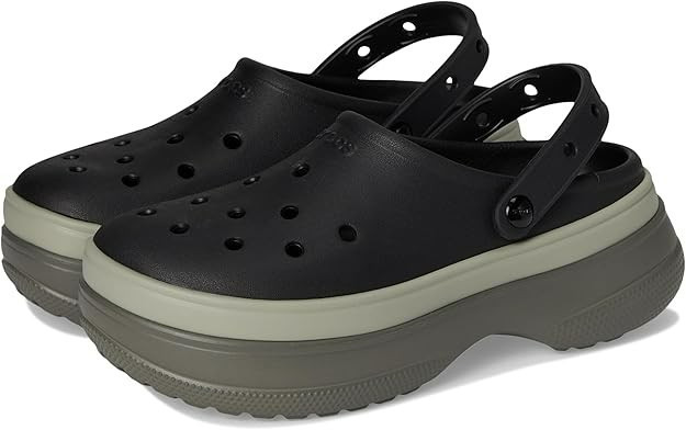 Crocs Unisex – Adult Classic Stacked Clogs Platform, BLACK, M7/W9, NWT, $64.99