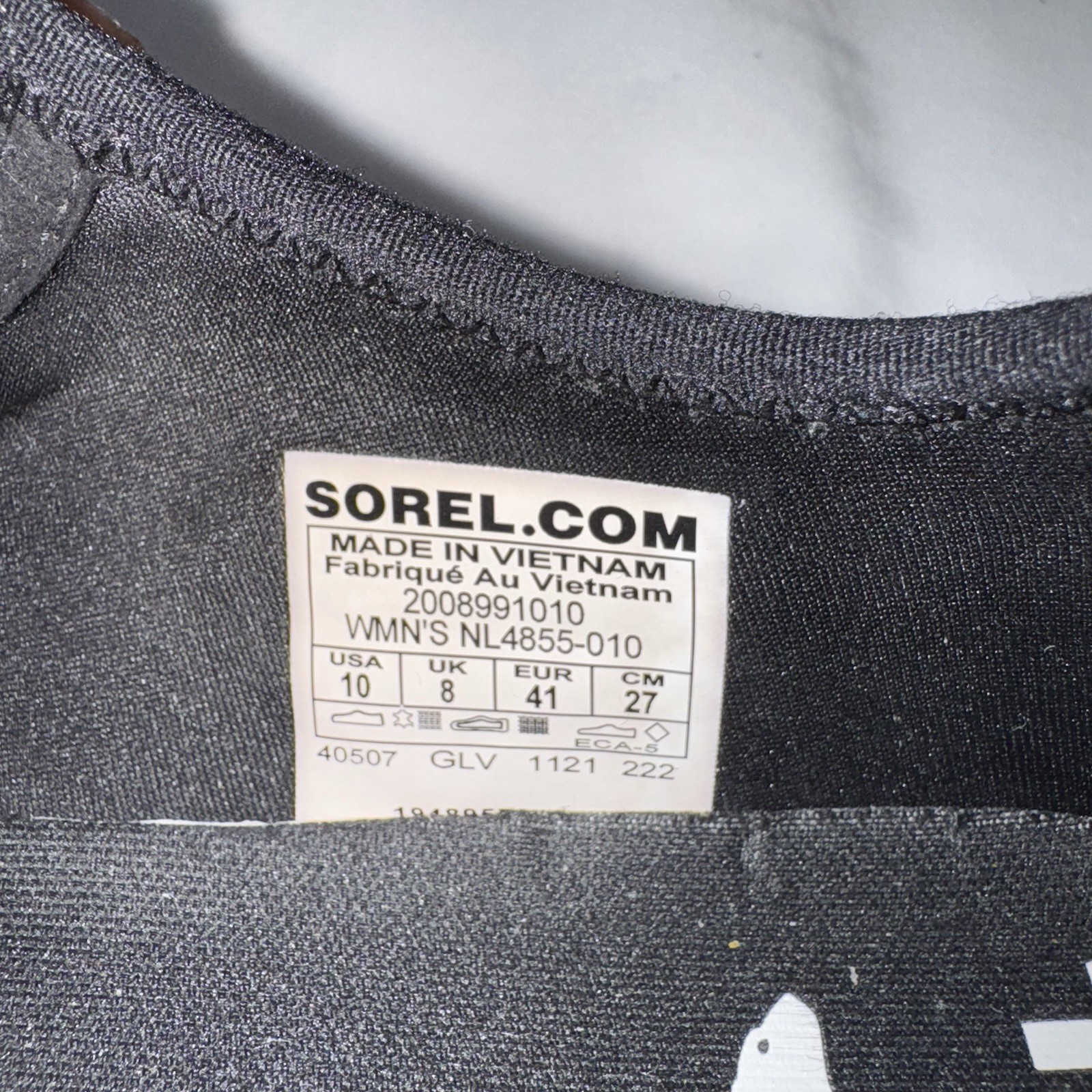 Sorel Ona 503 Low Black Jet Women’s Shoe Textile/ Suede Sz 10