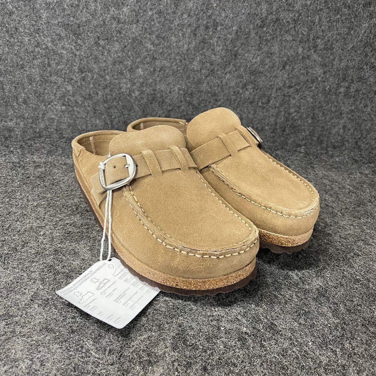 BIRKENSTOCK Buckley Suede Moccasin Women’s Size US 6 Gray Taupe