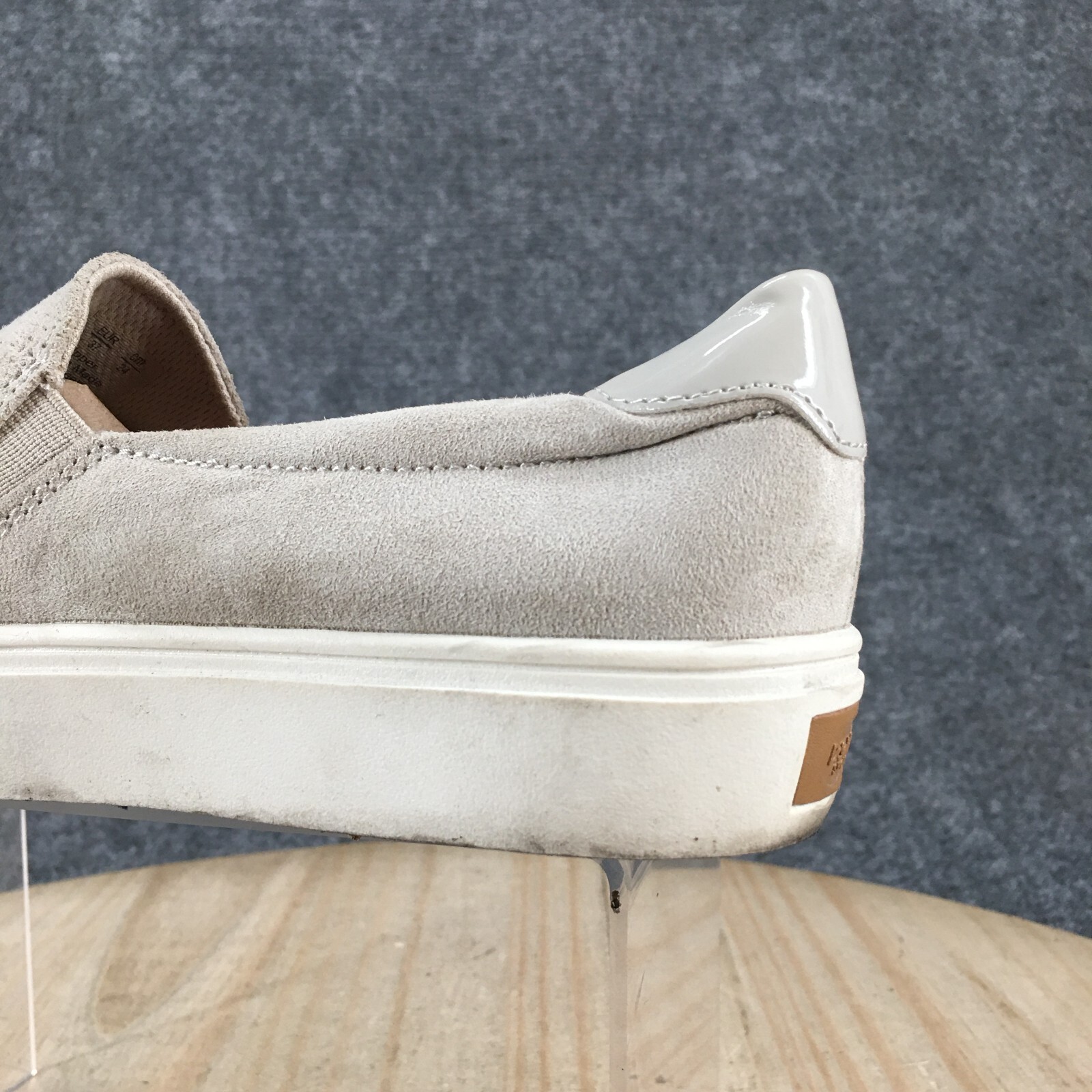 Dr. Scholls Shoes Womens 7M Nova Slip On Sneakers Gray Fabric Perforated Comfort