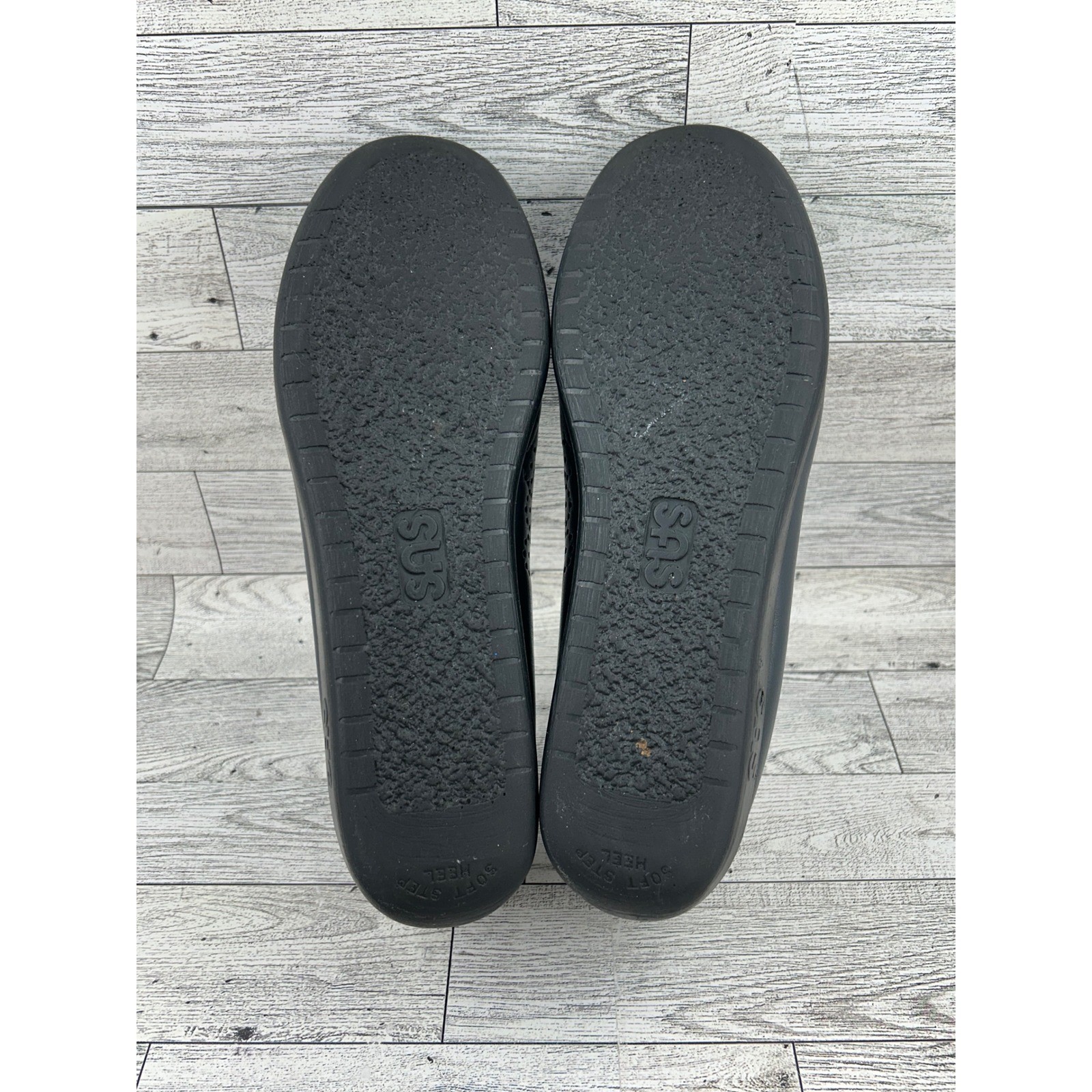 SAS Shoes Genuine Handsewn Black Leather Loafers Slip On Comfort Women 8.5