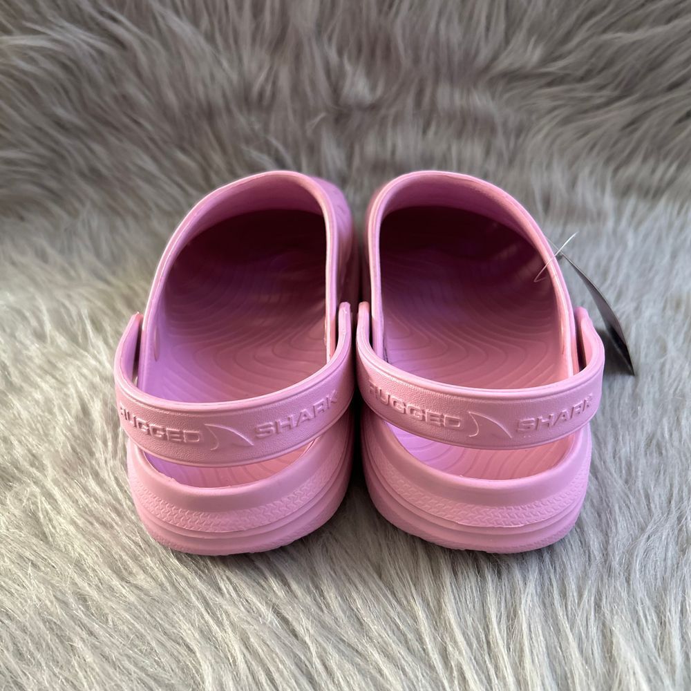 Rugged Shark Clogs Womens Size 11 Pink Slip On Sandals Lightweight Water Shoes