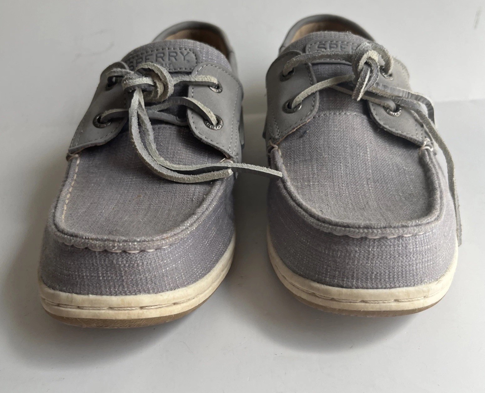 Sperry Koifish Grey Boat Shoes Women’s Sz US 9 EU 40 Good Condition