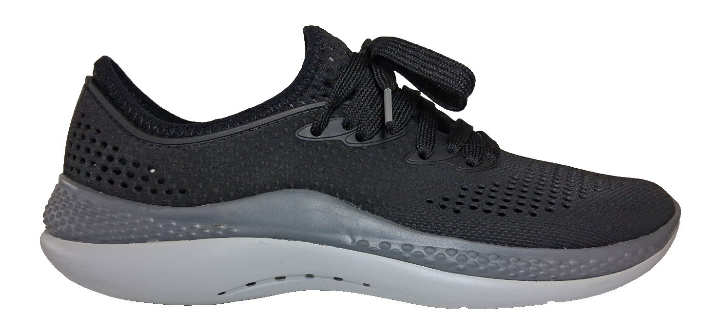 Crocs LiteRide 360 Pacer Sneaker Shoes Women Size 7 Black Grey Beach Waterproof