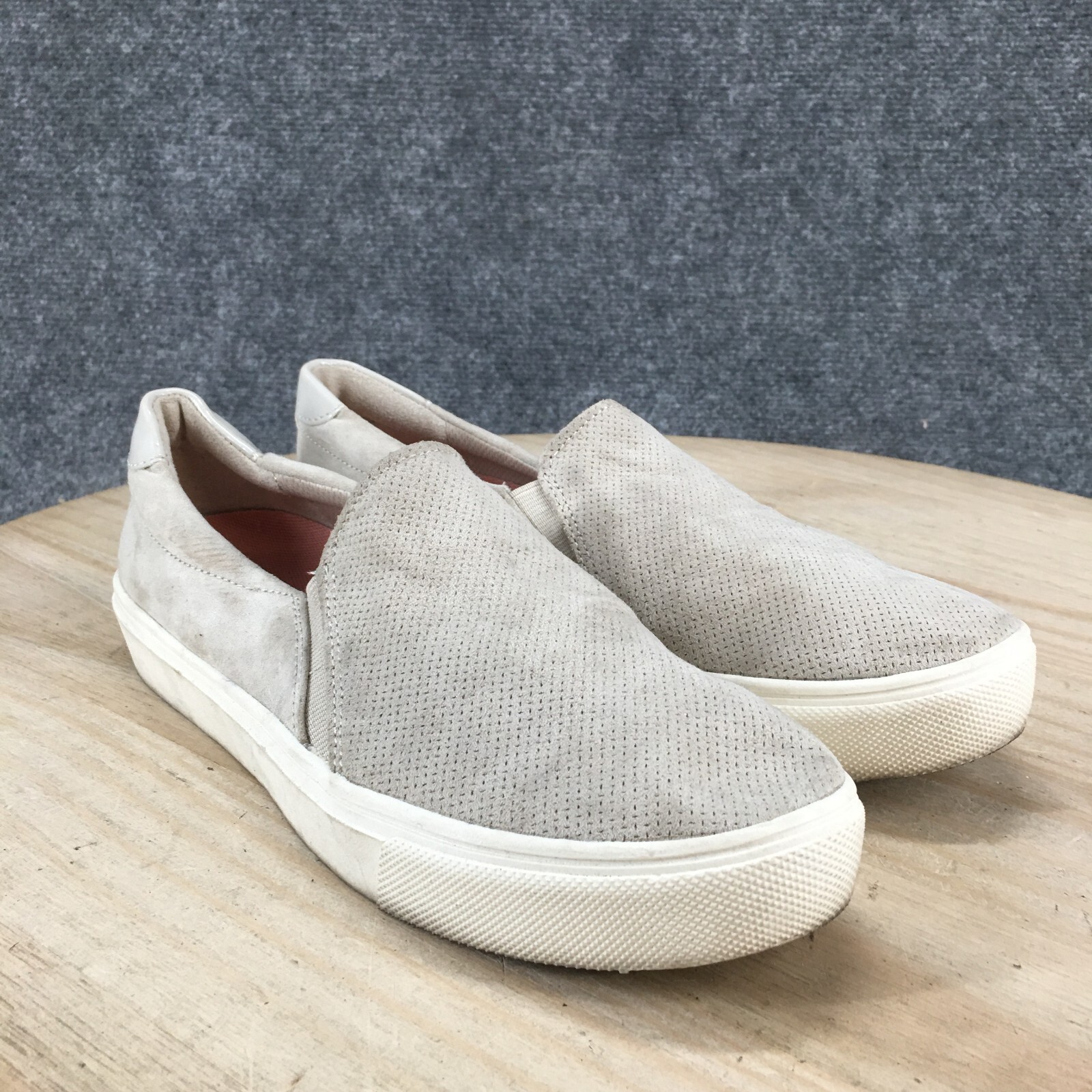 Dr. Scholls Shoes Womens 7M Nova Slip On Sneakers Gray Fabric Perforated Comfort