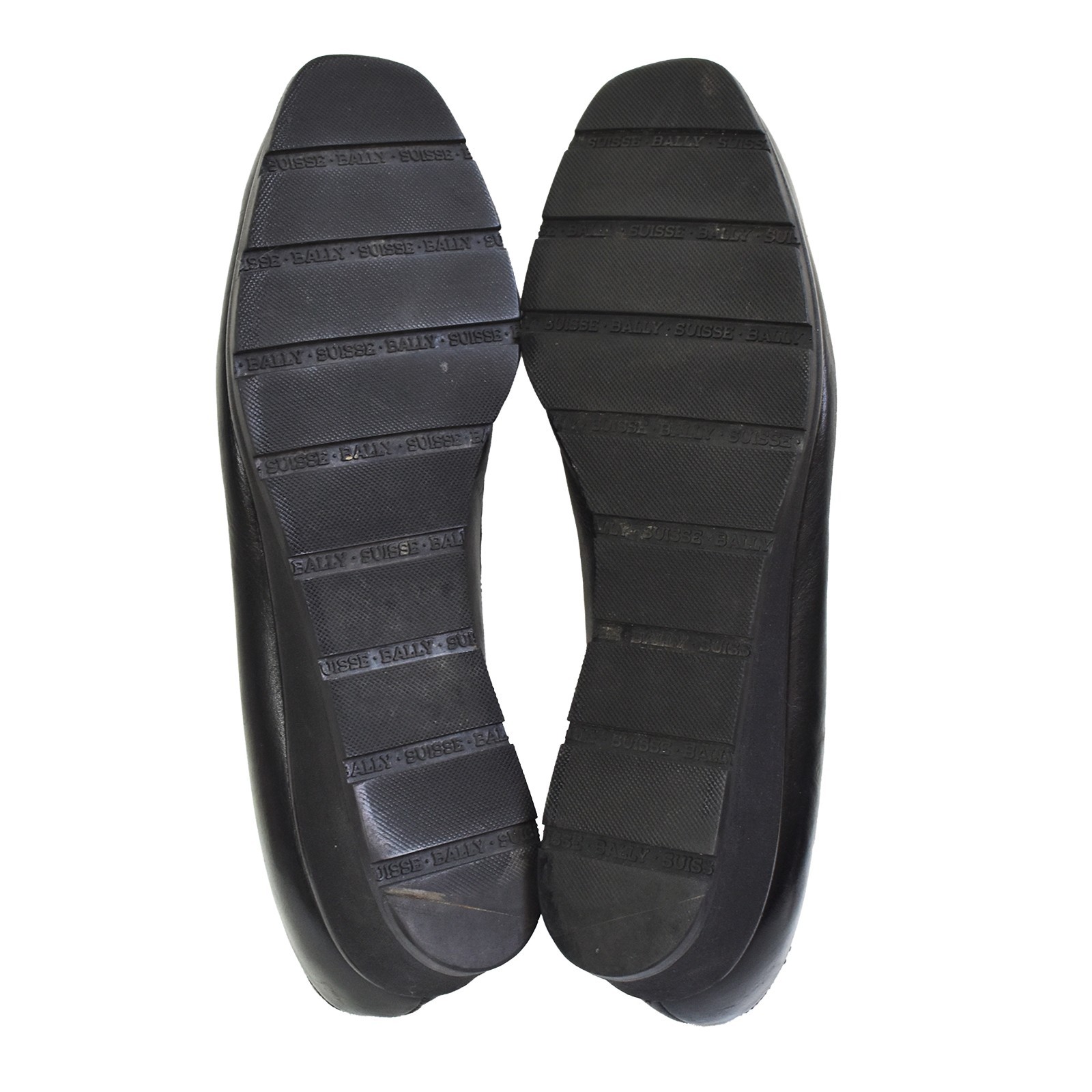 Bally Women’s Leather Wedge Loafers Shoes Black White EU 37 US 6 UK 4 Comfort