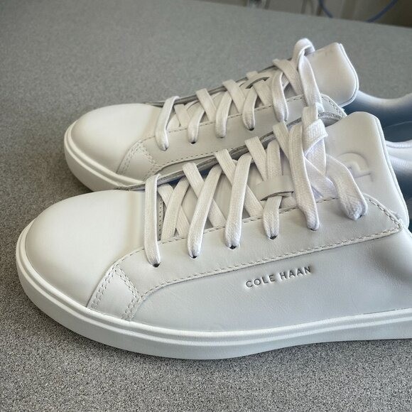 NEW Cole Haan Women’s 9B Grand Crosscourt II Sneakers White Leather Casual Shoes