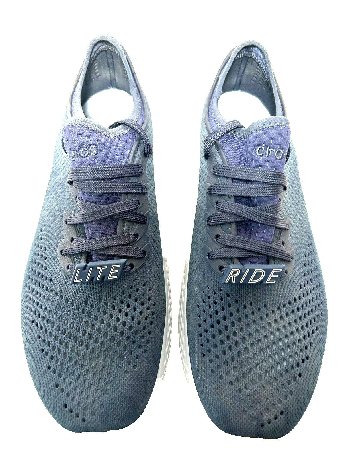CROCS LITE RIDE 360 Pacer Shoes Women’s Sz 10 Gray Blue Lace up Sneakers #206705