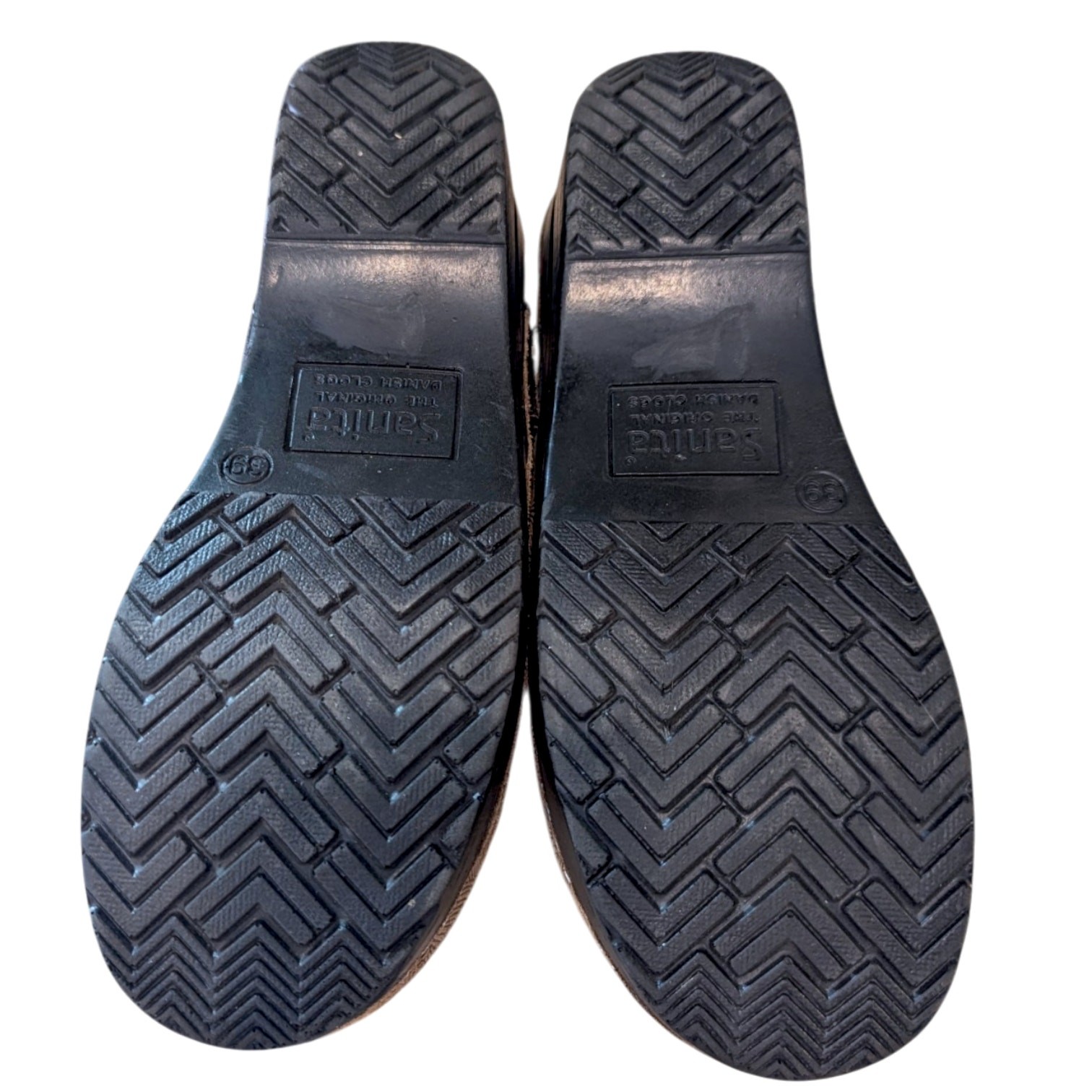 Sanita Brown Textured Wave Danish Clogs Size 39