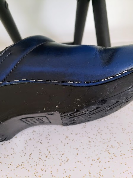 Sanita The Original Danish Womens Clog Slip-on Shoes Navy Black Size 38 US-7.5