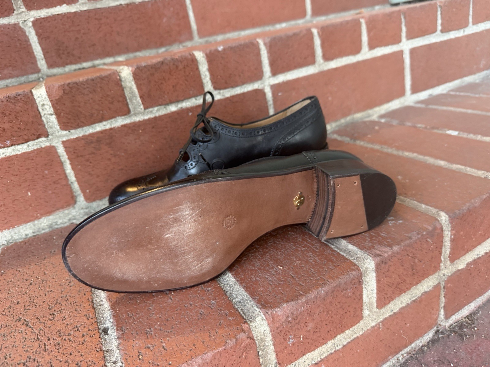 ENZO BONAFE per Le Yucca’s Wingtip Leather Shoes Black EU 41 Italy