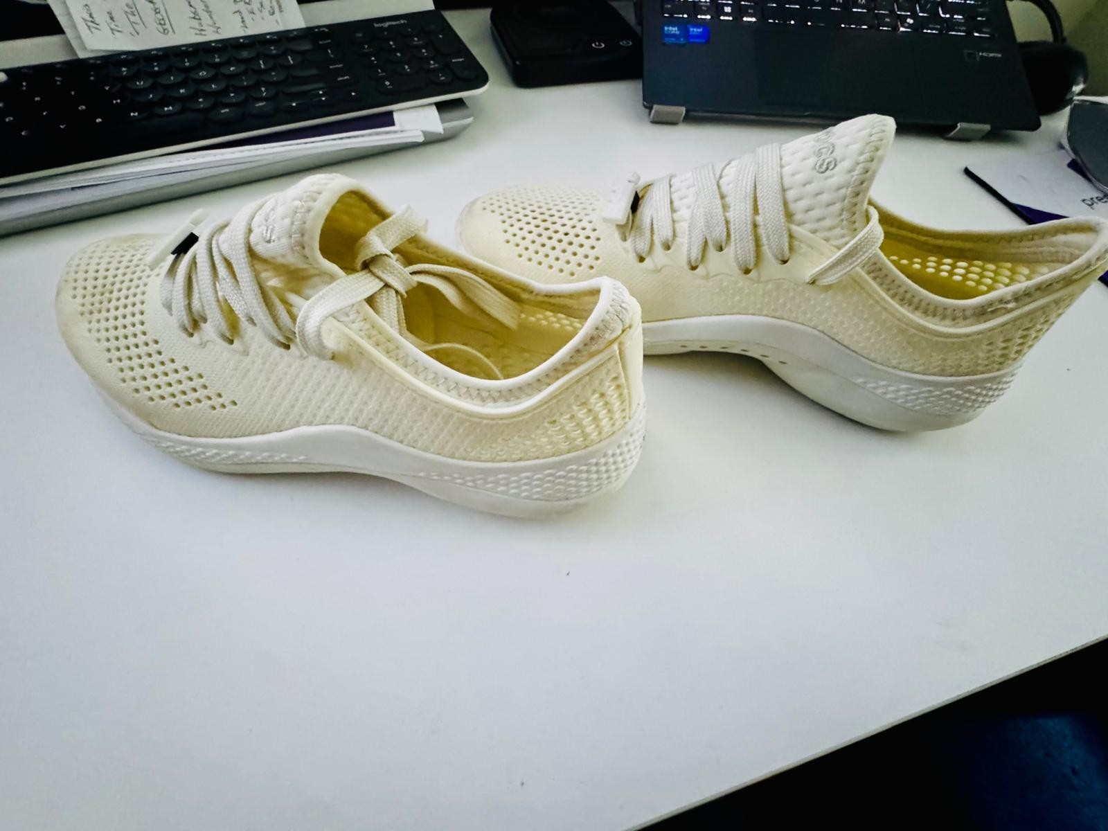 Crocs LiteRide 360 Pacer (Off White) Womens Sz 8 #206705 Free Ship Final Sale