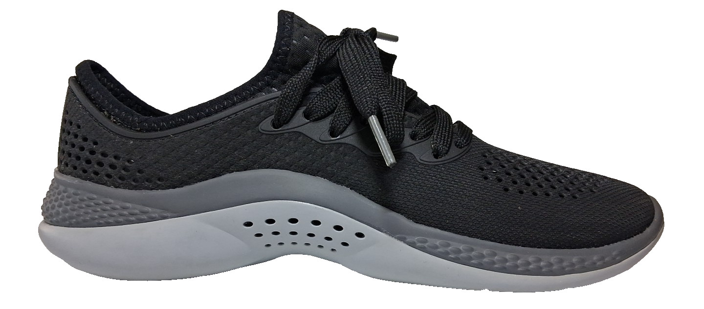 Crocs LiteRide 360 Pacer Sneaker Shoes Women Size 7 Black Grey Beach Waterproof